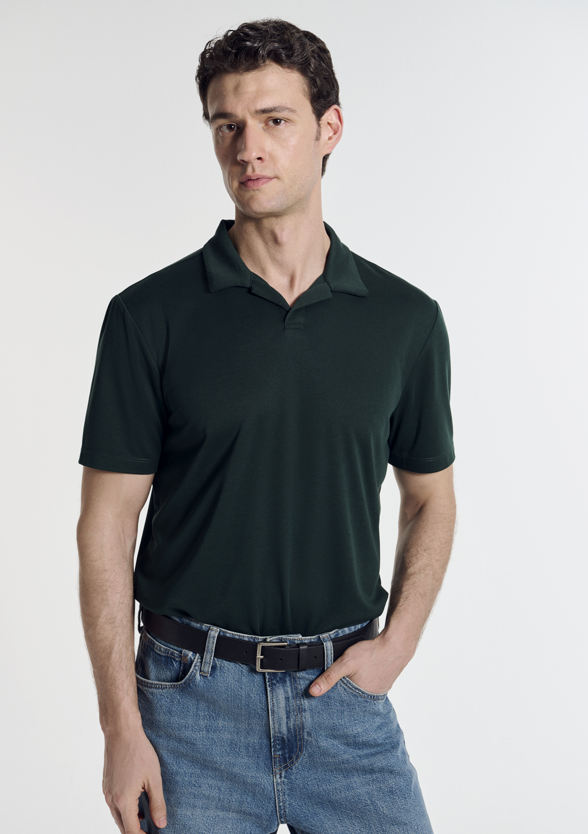 Mavi Soft-Premium Yeşil (TENCEL™) Modal Karışımlı Polo Tişört