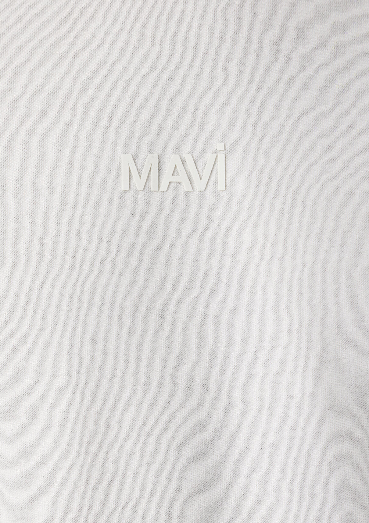 Mavi Logo Baskılı Ekru Tişört görsel 7
