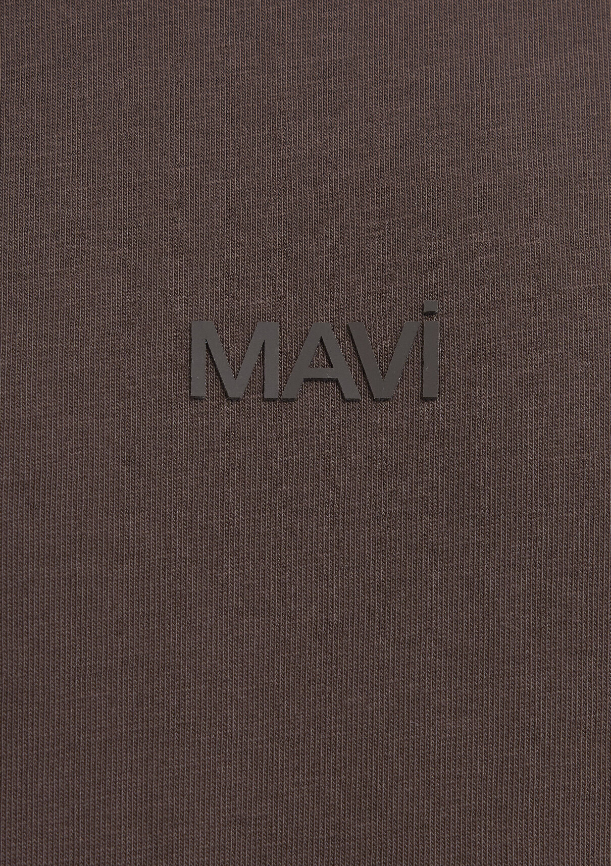 Mavi Logo Baskılı Kahverengi Basic Tişört görsel 8