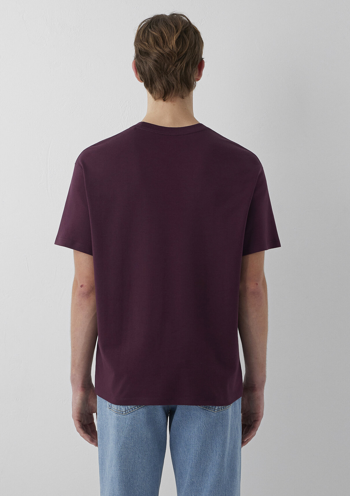 Mavi Logo Baskılı Bordo Basic İnterlok Tişört görsel 6