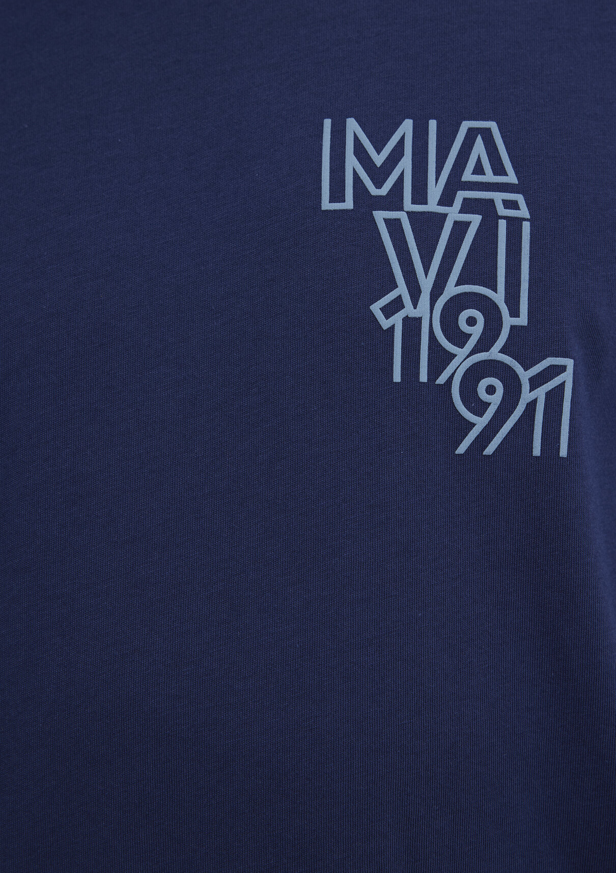 Mavi 1991 Baskılı Lacivert Tişört görsel 7