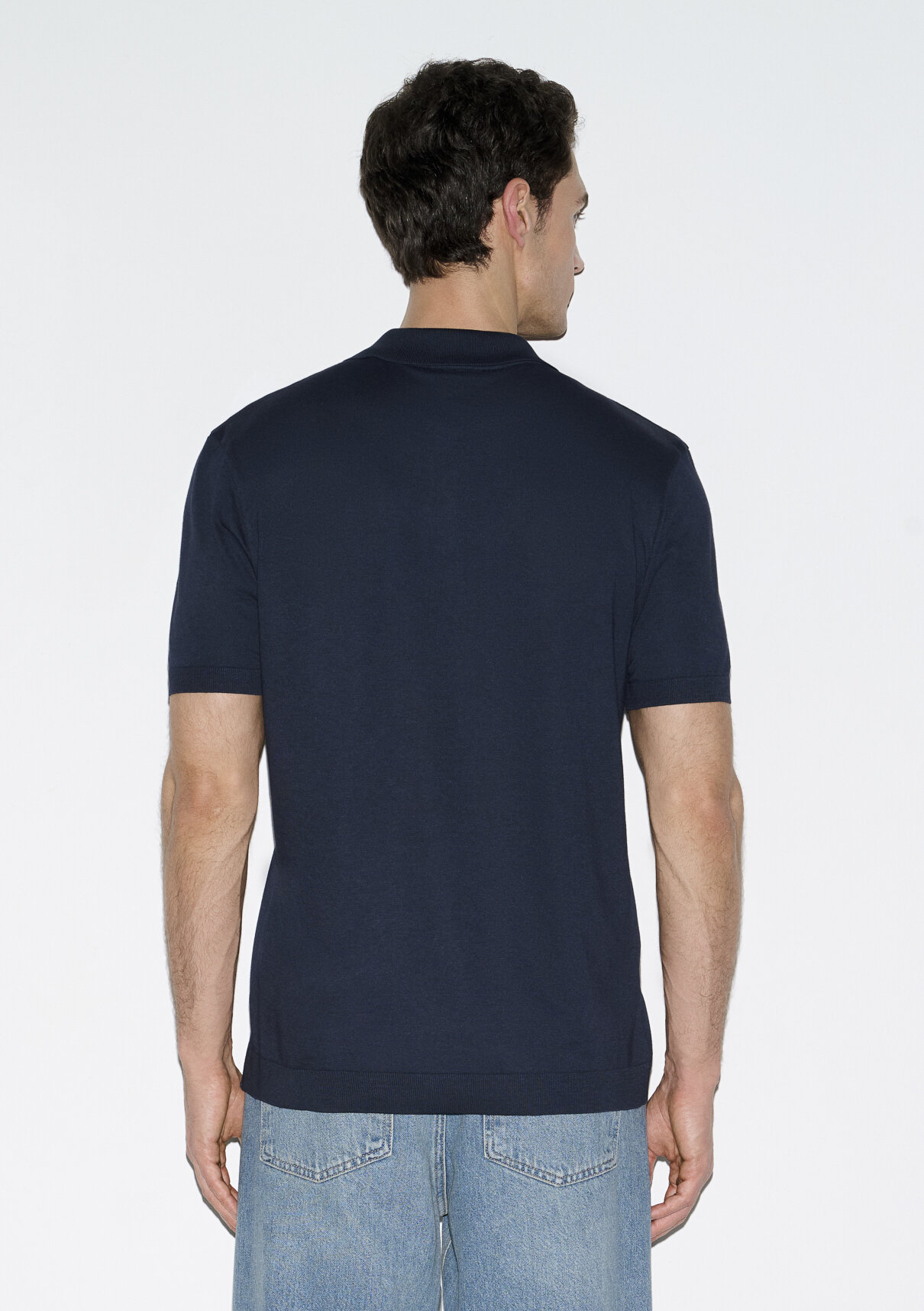 Mavi Lacivert (TENCEL™) Modal Karışımlı Polo Tişört görsel 5