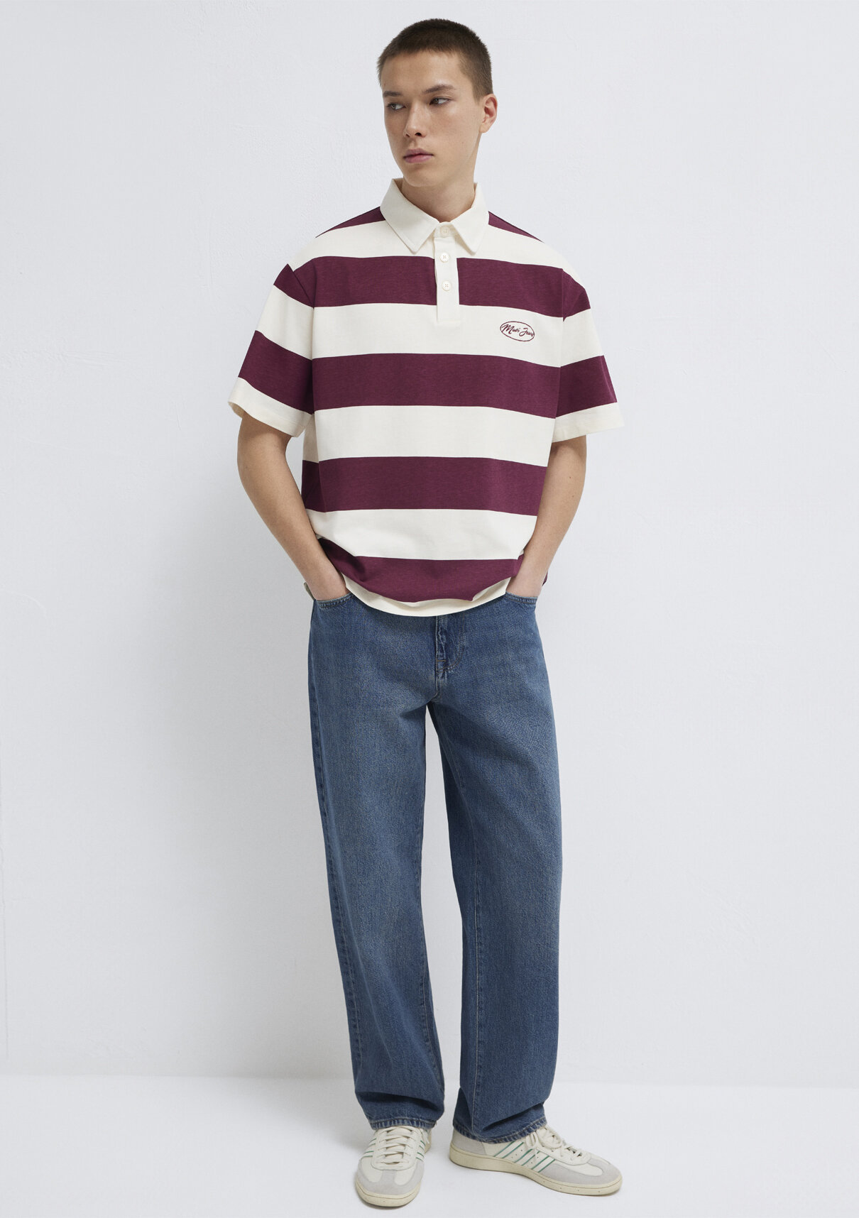 Mavi Jeans Çizgili Polo Tişört görsel 2