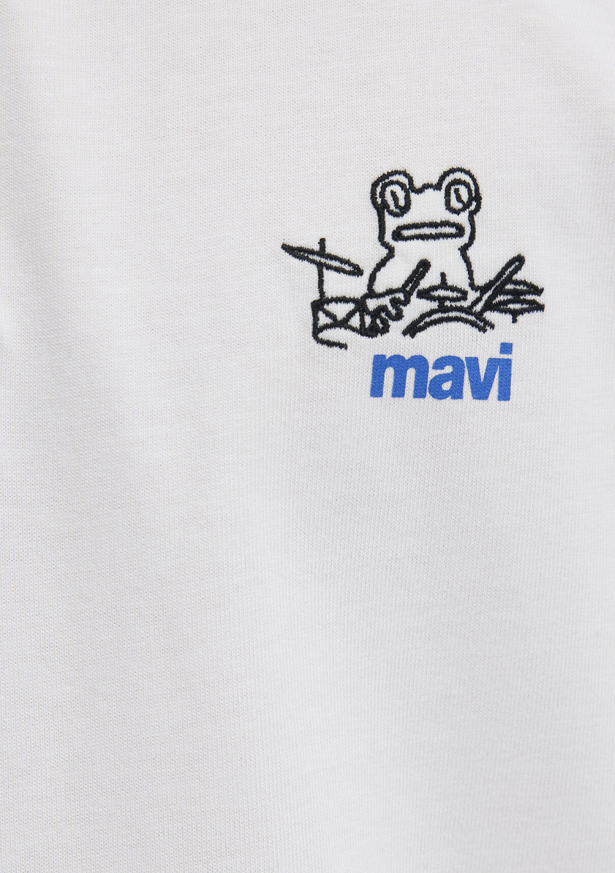 Mavi Logo Ekru Polo Tişört görsel 8