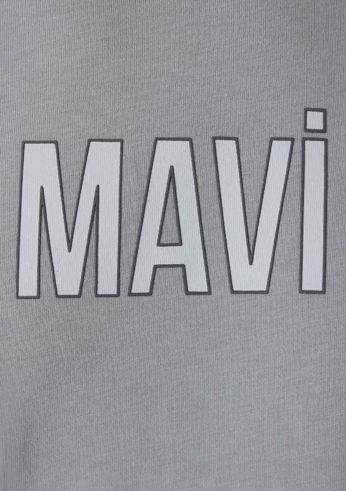 Mavi Logo Baskılı Gri Tişört görsel 7