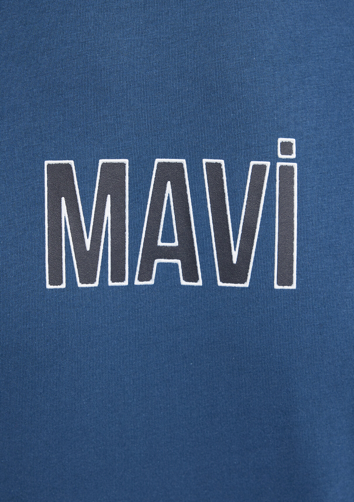 Mavi Logo Baskılı Mavi Tişört görsel 7