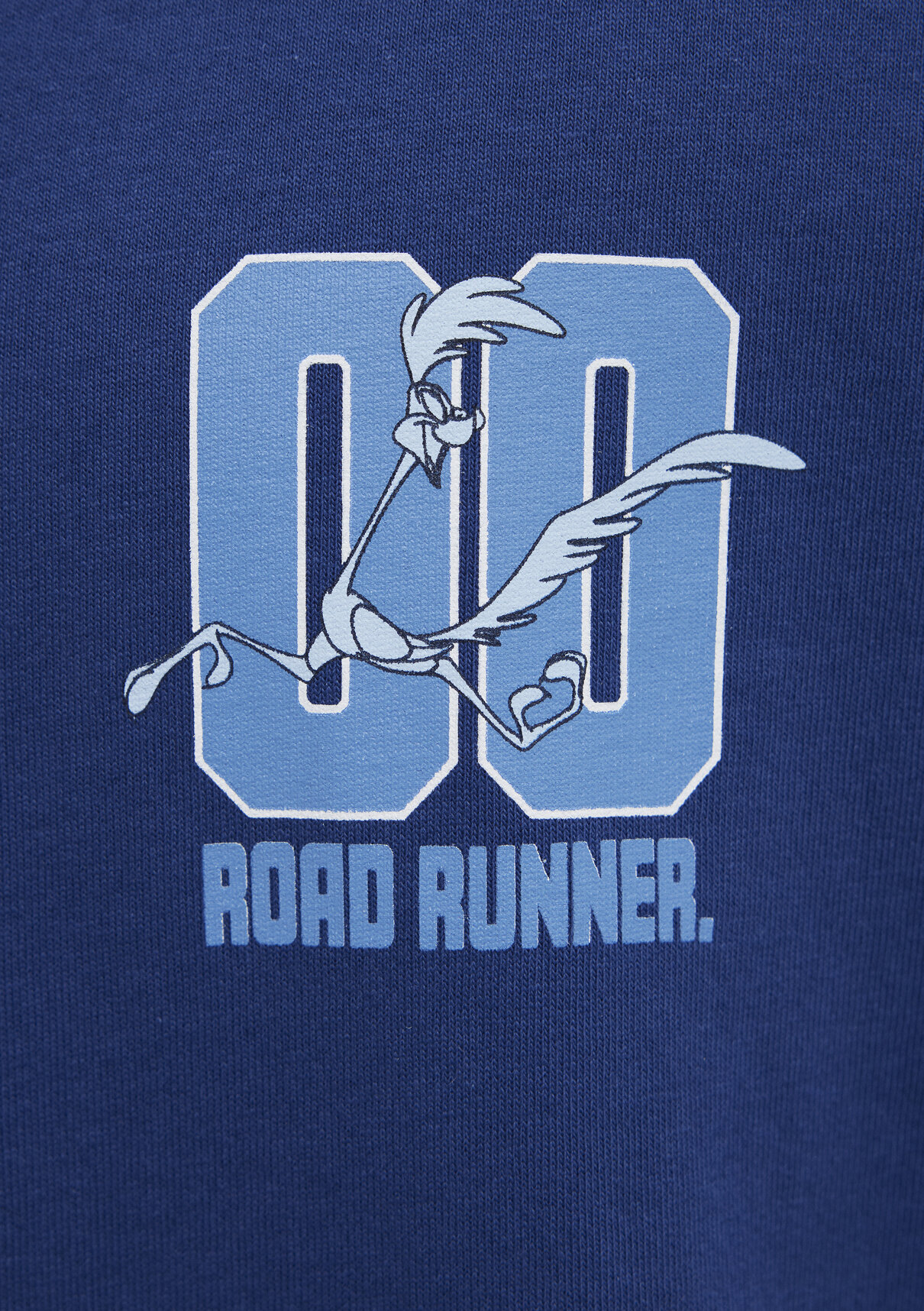 Mavi Road Runner Baskılı Mavi Tişört görsel 8