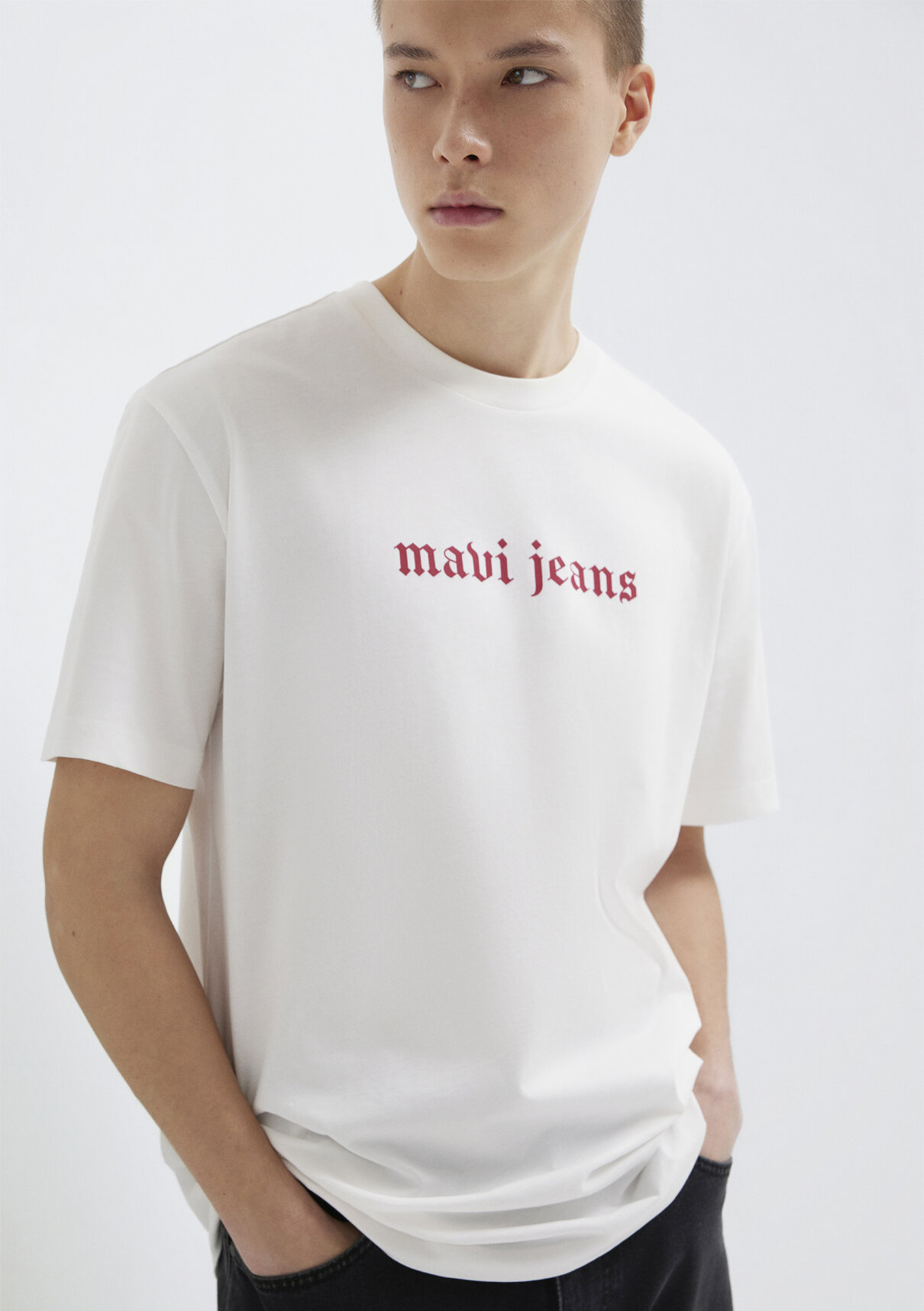 Mavi Jeans Baskılı Ekru Tişört