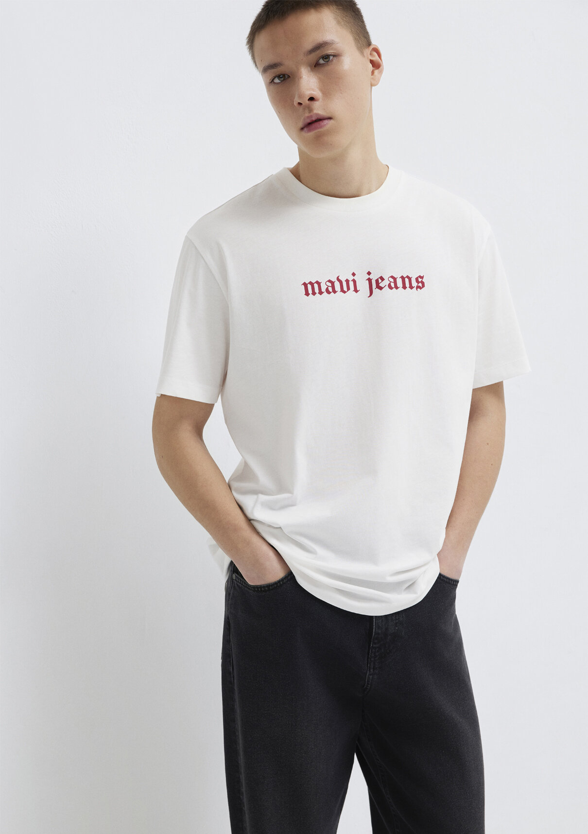 Mavi Jeans Baskılı Ekru Tişört görsel 2