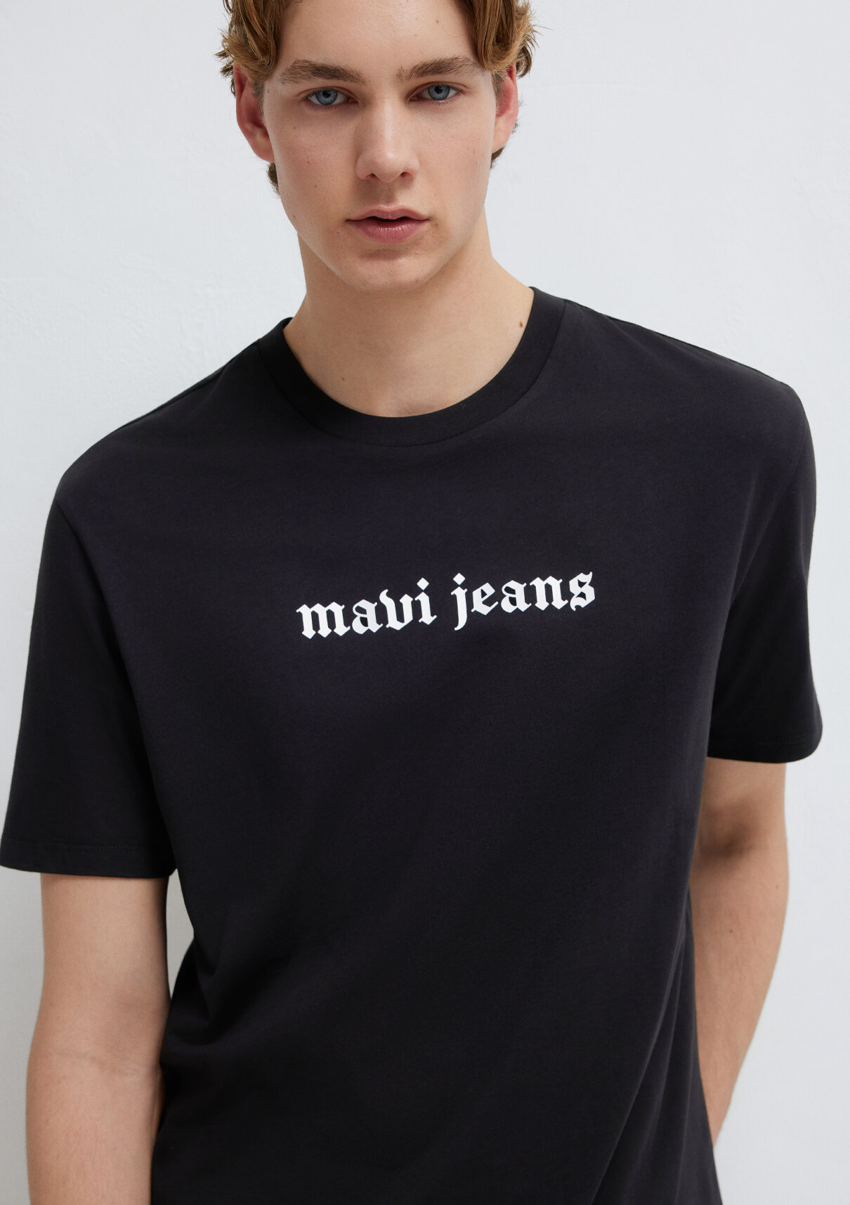Mavi Jeans Baskılı Siyah Tişört