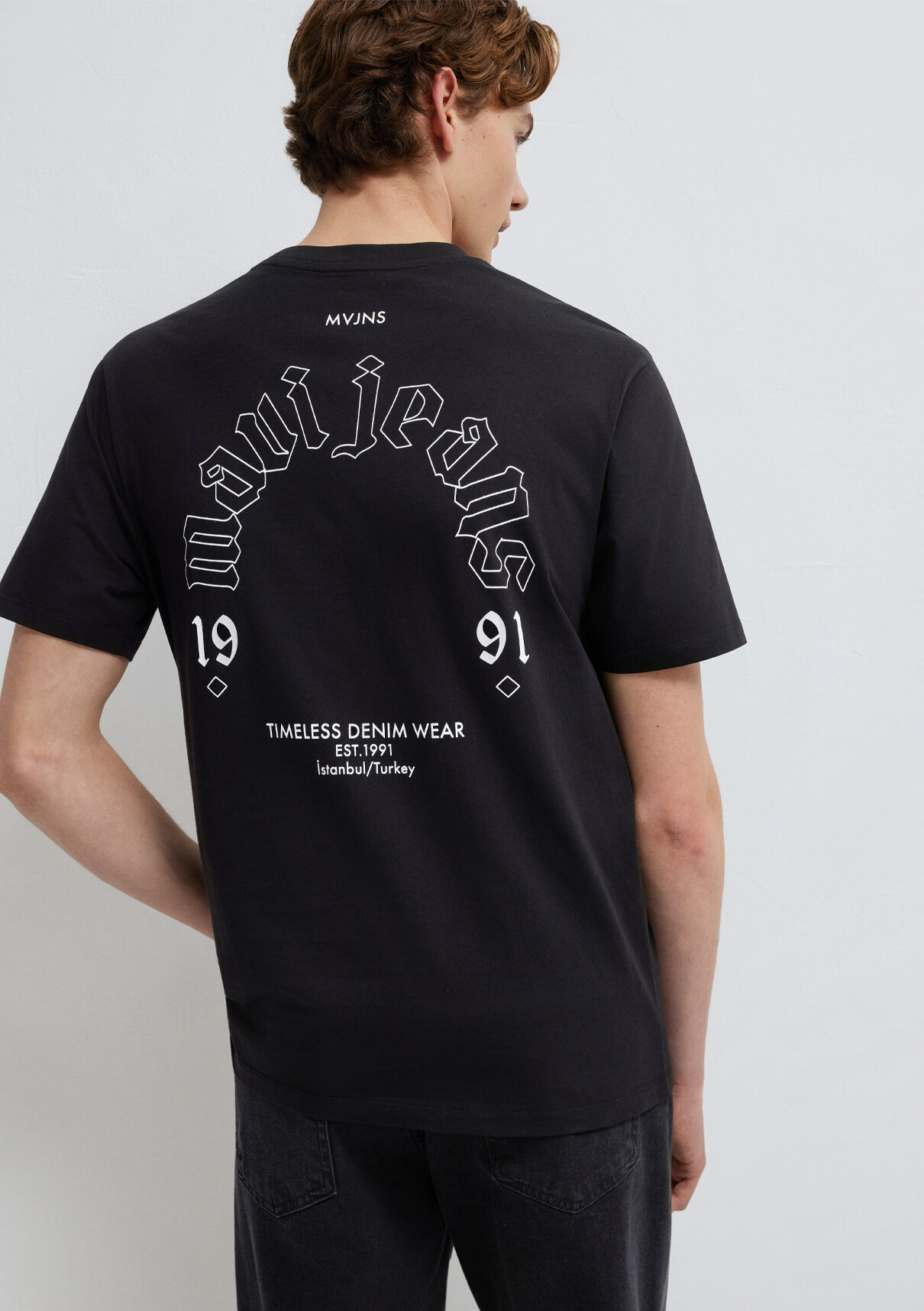 Mavi Jeans Baskılı Siyah Tişört görsel 3