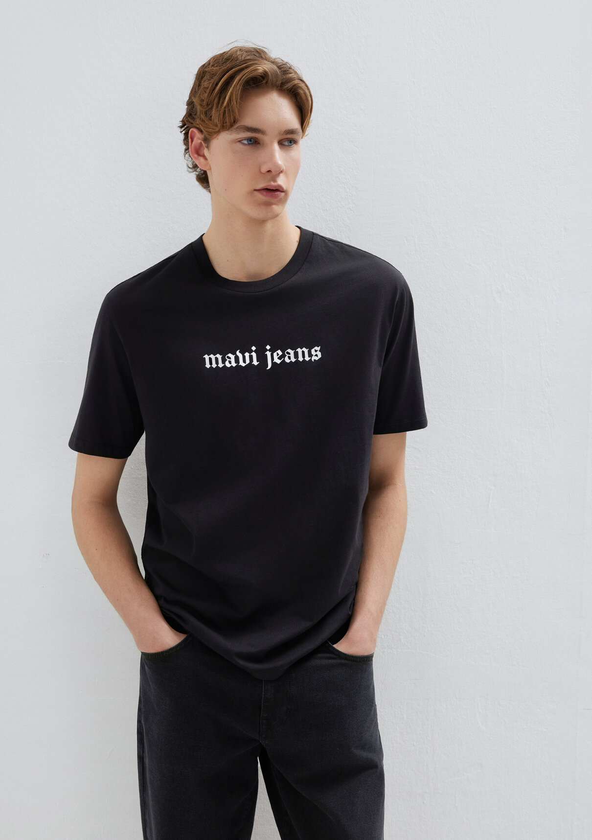 Mavi Jeans Baskılı Siyah Tişört görsel 4