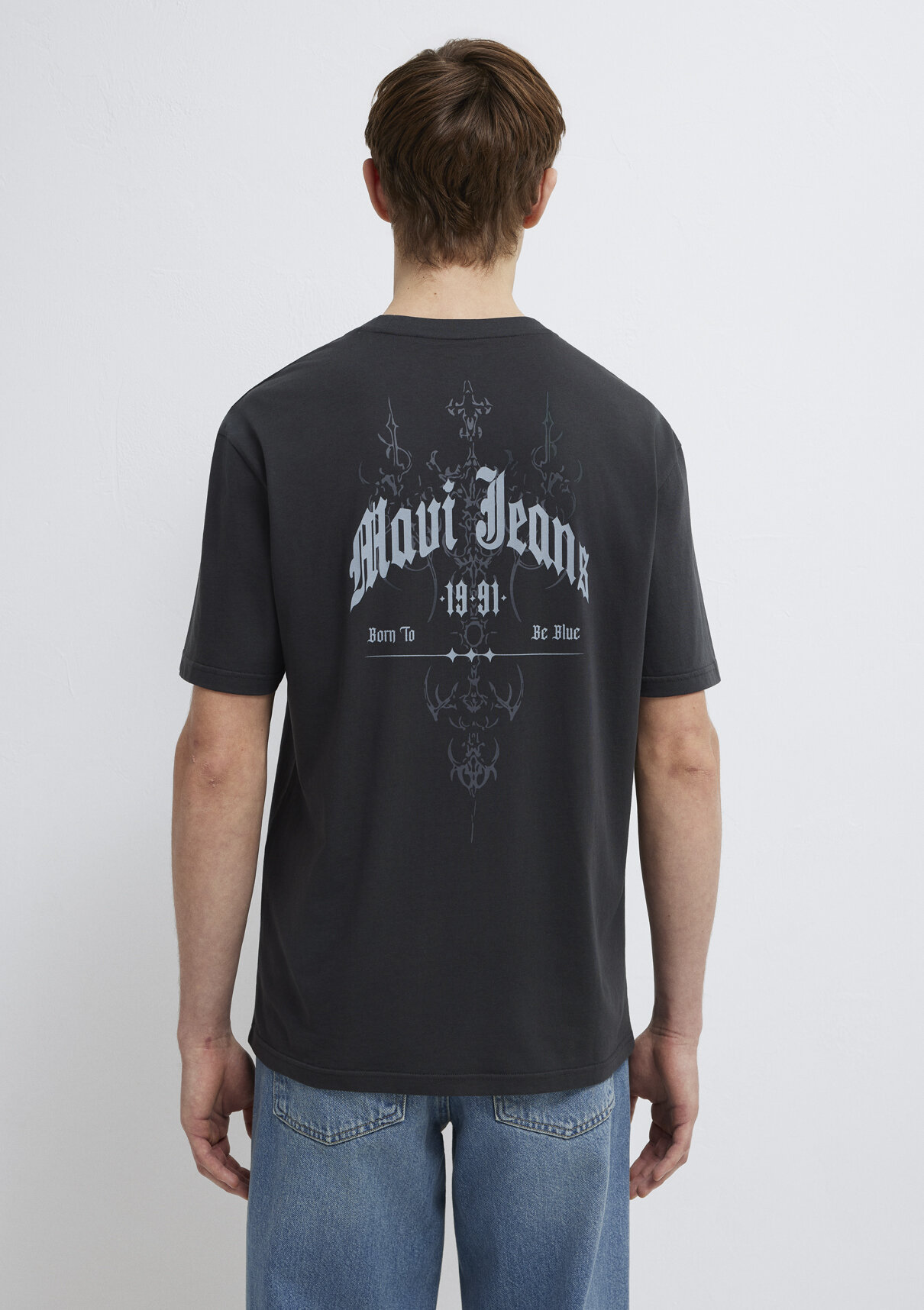 Mavi Jeans Baskılı Antrasit Tişört görsel 6