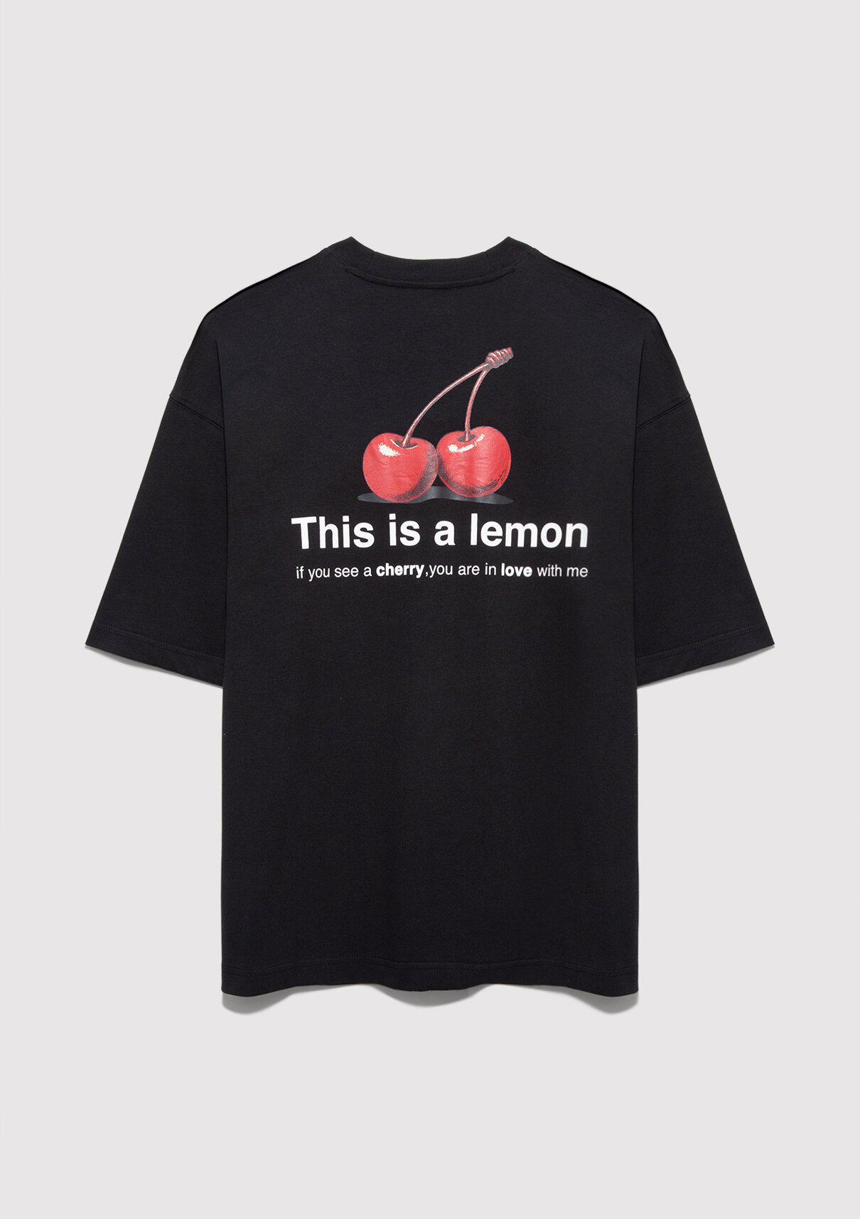 Mavi This Is A Lemon Sırt Baskılı Siyah Tişört görsel 7