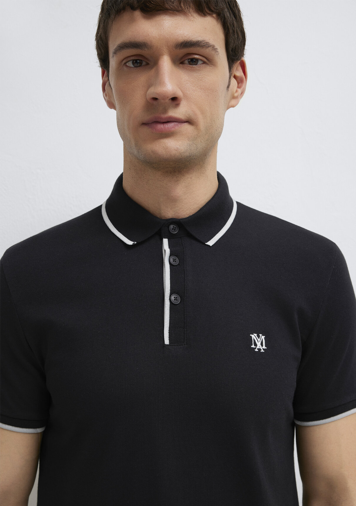 Mavi Mühür Logo Siyah Polo Tişört görsel 6