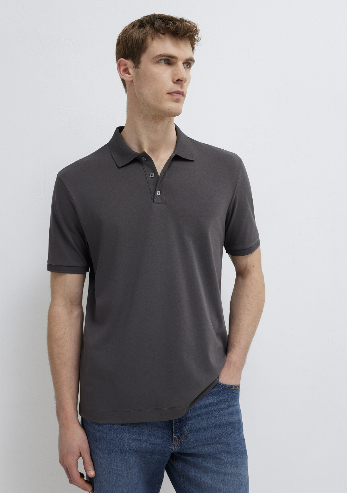 Mavi Soft Premium Antrasit Polo Tişört