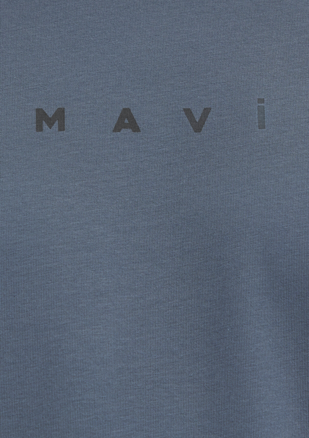 Mavi Logo Baskılı Koyu Mavi Tişört görsel 7