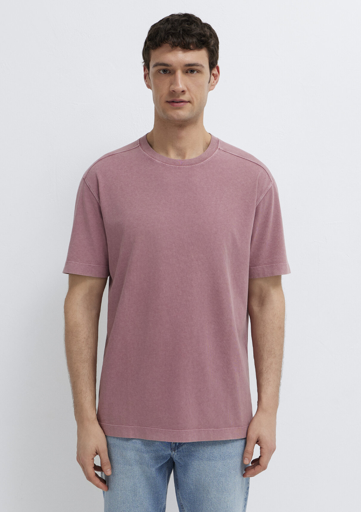 Mavi Pembe Basic Tişört görsel 4
