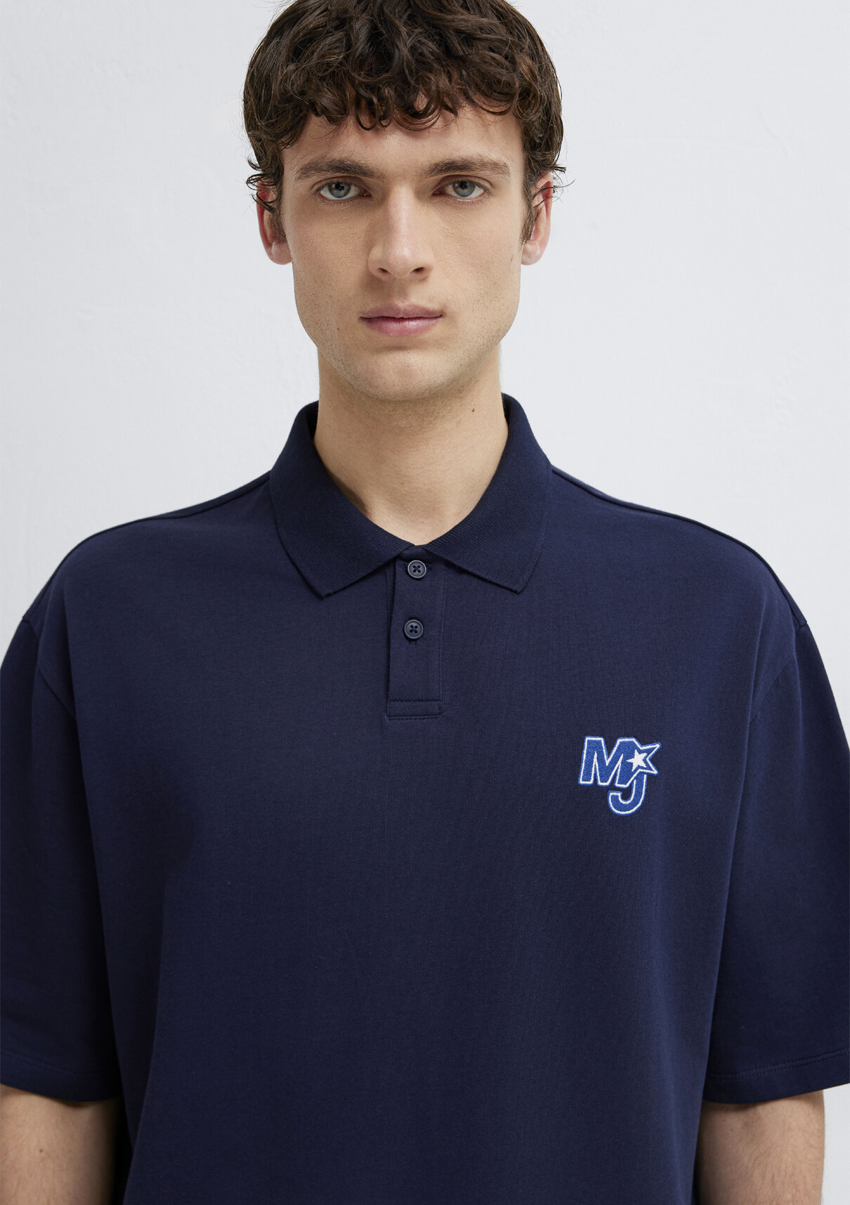 Mavi MJ Patch Logo Lacivert Polo Tişört görsel 6