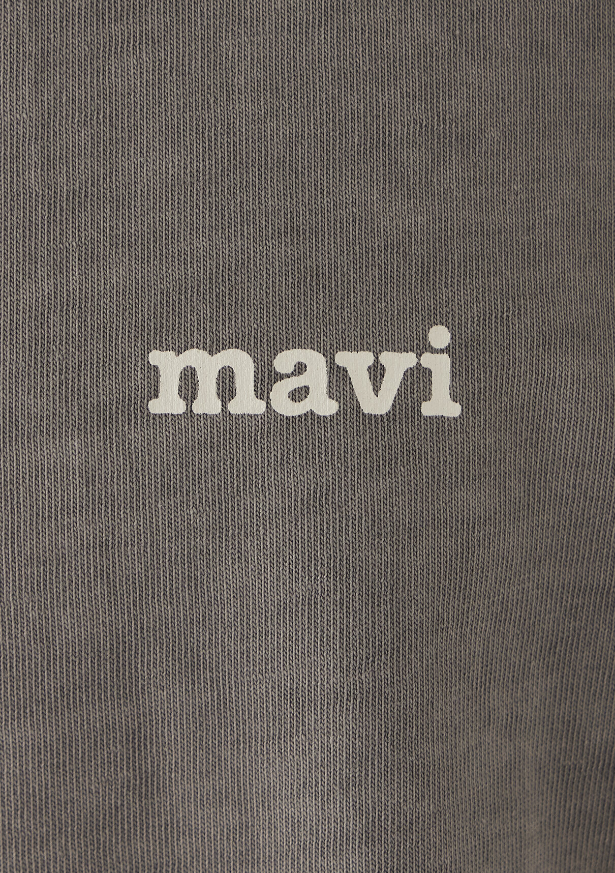 Mavi Logo Baskılı Gri Tişört görsel 7