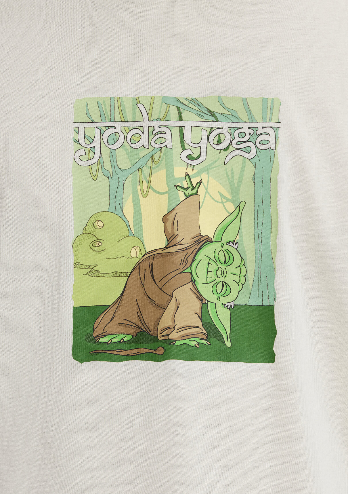 Mavi Yoda Baskılı Ekru Tişört görsel 7