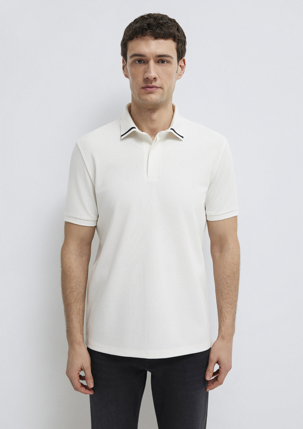 Mavi Soft-Premium Ekru Polo Tişört görsel 4