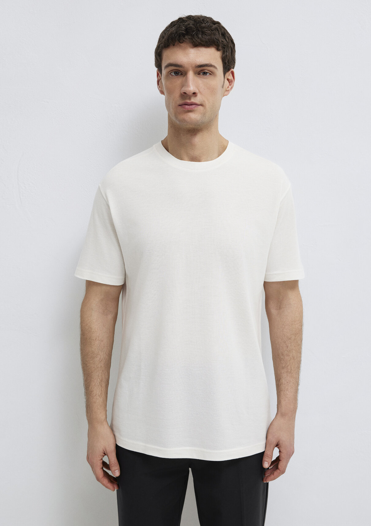 Mavi Soft-Premium Ekru (TENCEL™) Liyosel Karışımlı Tişört görsel 3
