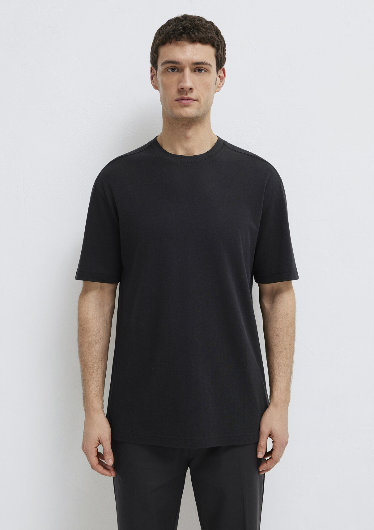 Mavi Soft-Premium Siyah (TENCEL™) Liyosel Karışımlı Tişört görsel 4