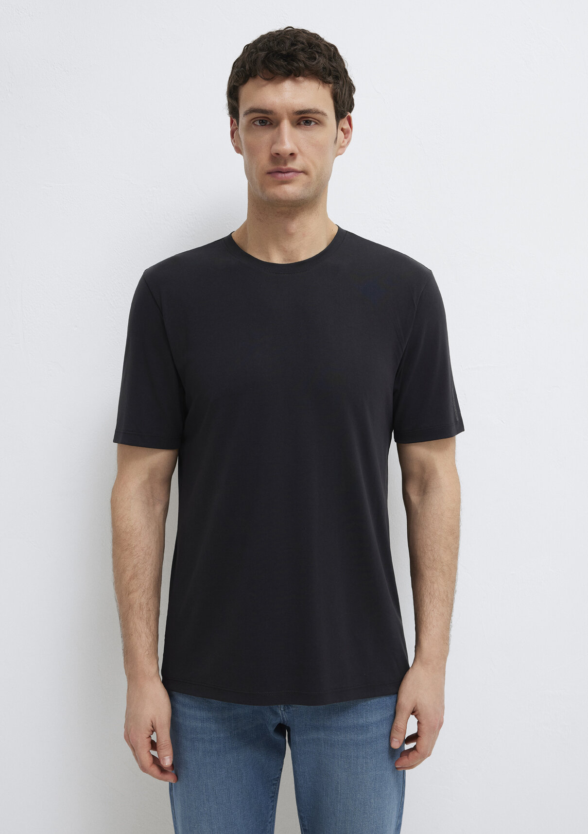 Mavi Soft-Premium Siyah (TENCEL™) Modal Karışımlı Tişört görsel 3
