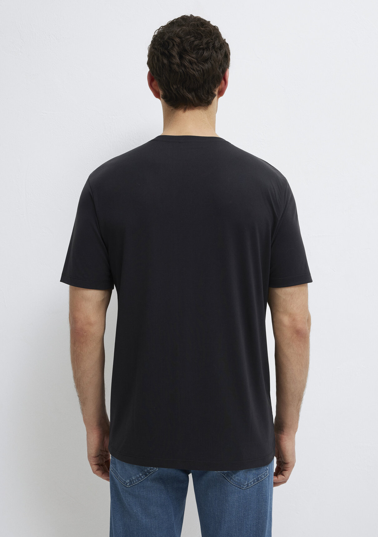 Mavi Soft-Premium Siyah (TENCEL™) Modal Karışımlı Tişört görsel 5