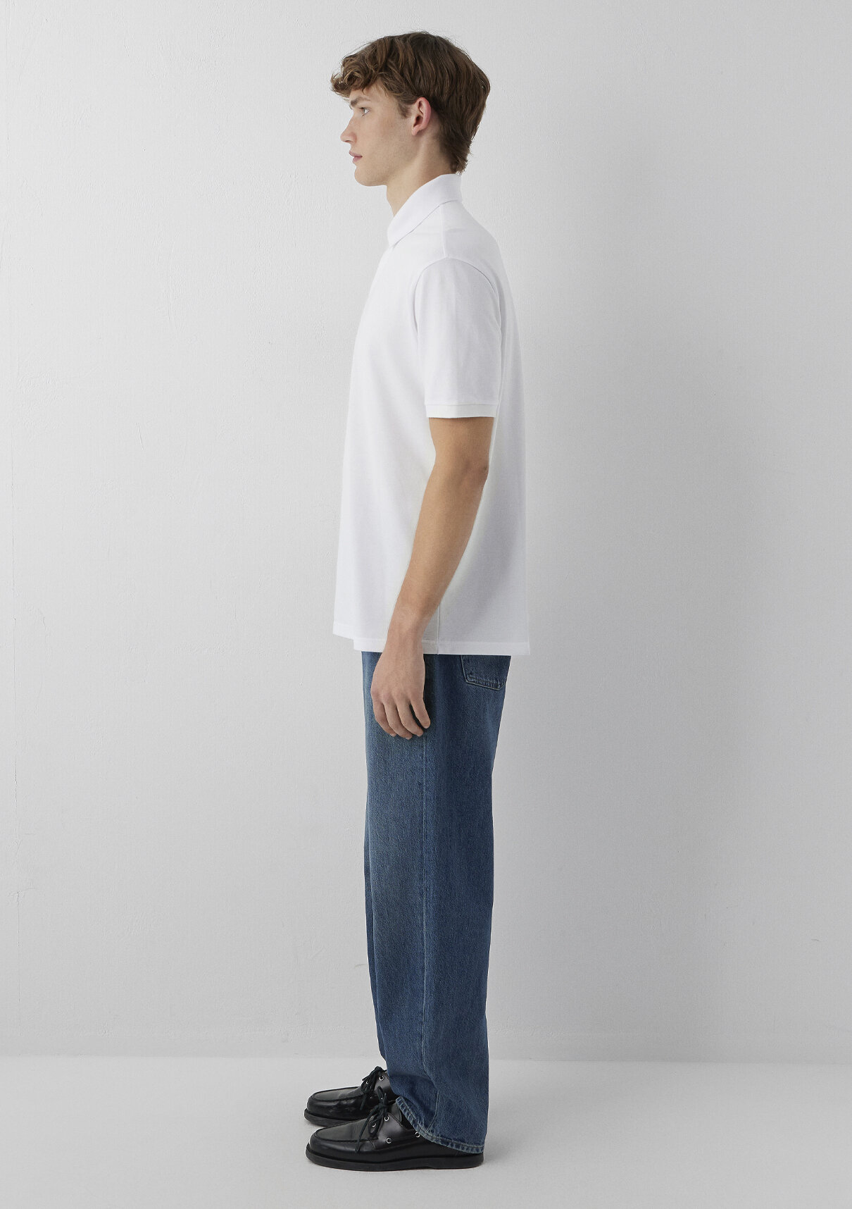 Mavi Jeans Baskılı Beyaz Polo Tişört görsel 4