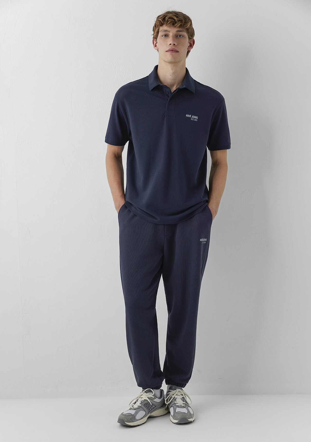 Mavi Jeans Baskılı Lacivert Polo Tişört görsel 2