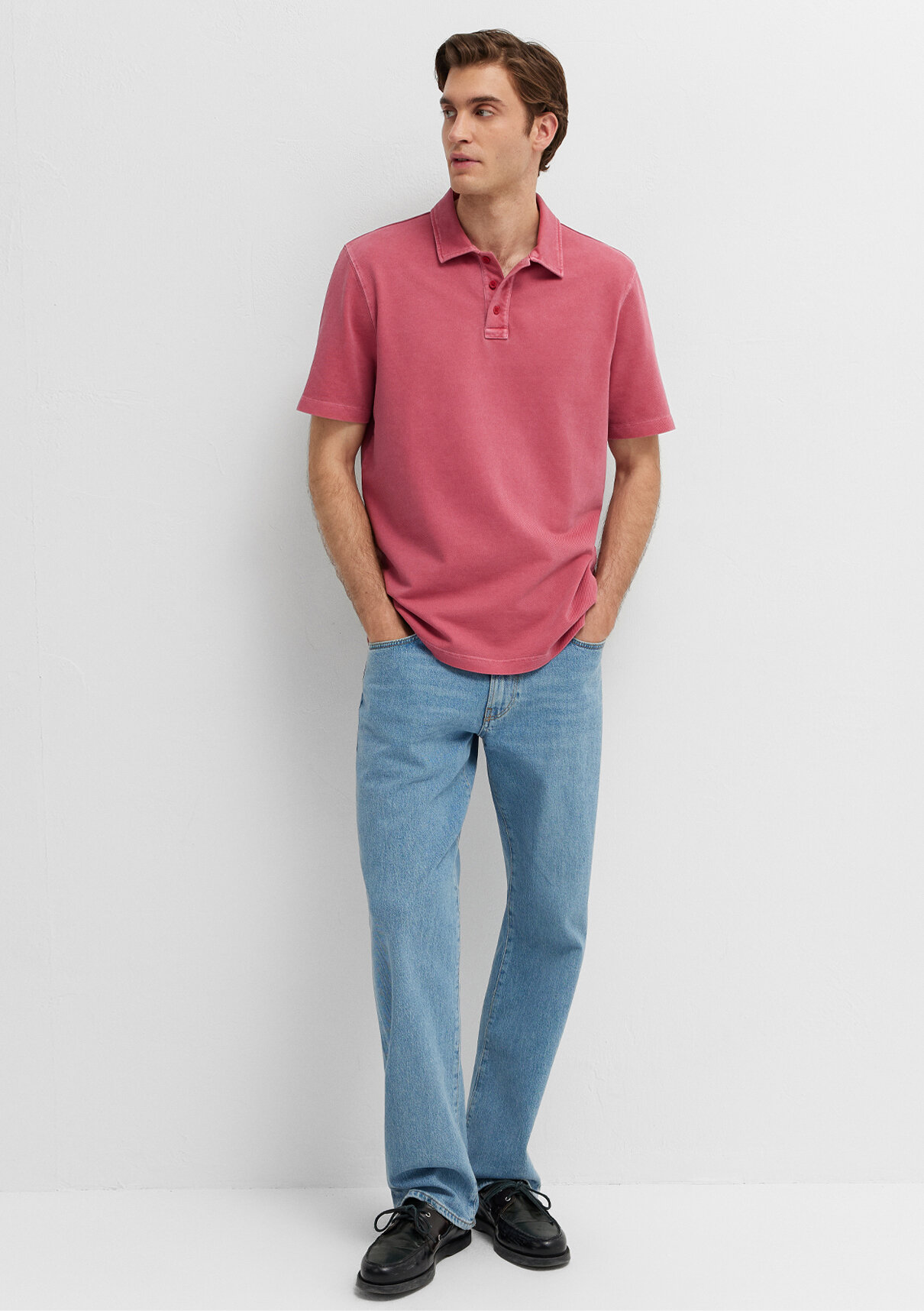 Mavi Pembe Polo Tişört görsel 2