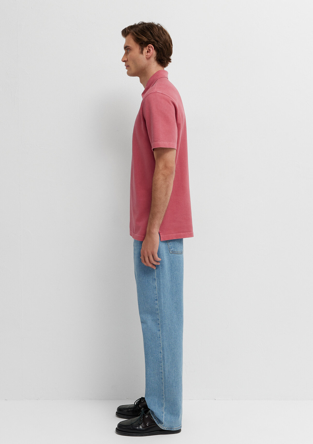 Mavi Pembe Polo Tişört görsel 4