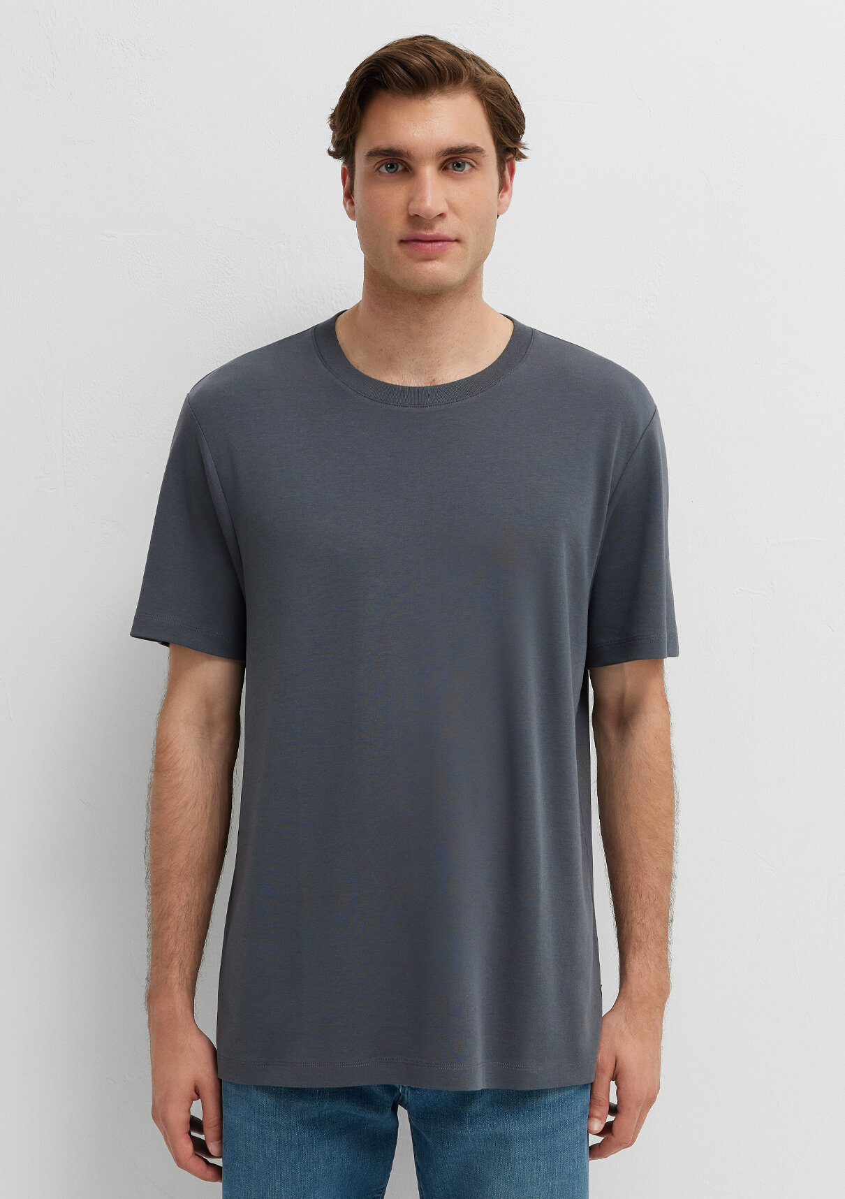 Mavi Black Gri Basic Tişört görsel 3