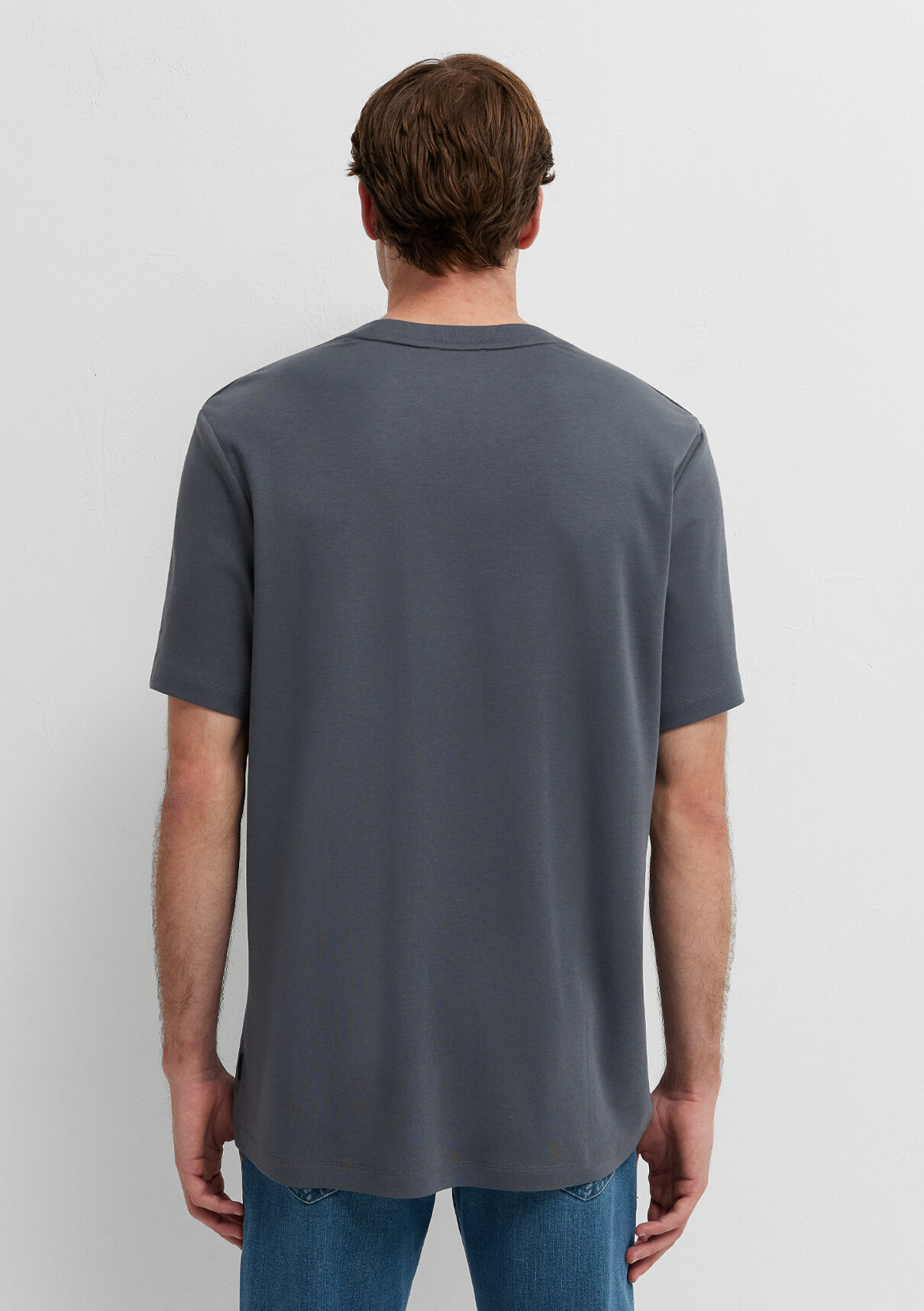 Mavi Black Gri Basic Tişört görsel 5