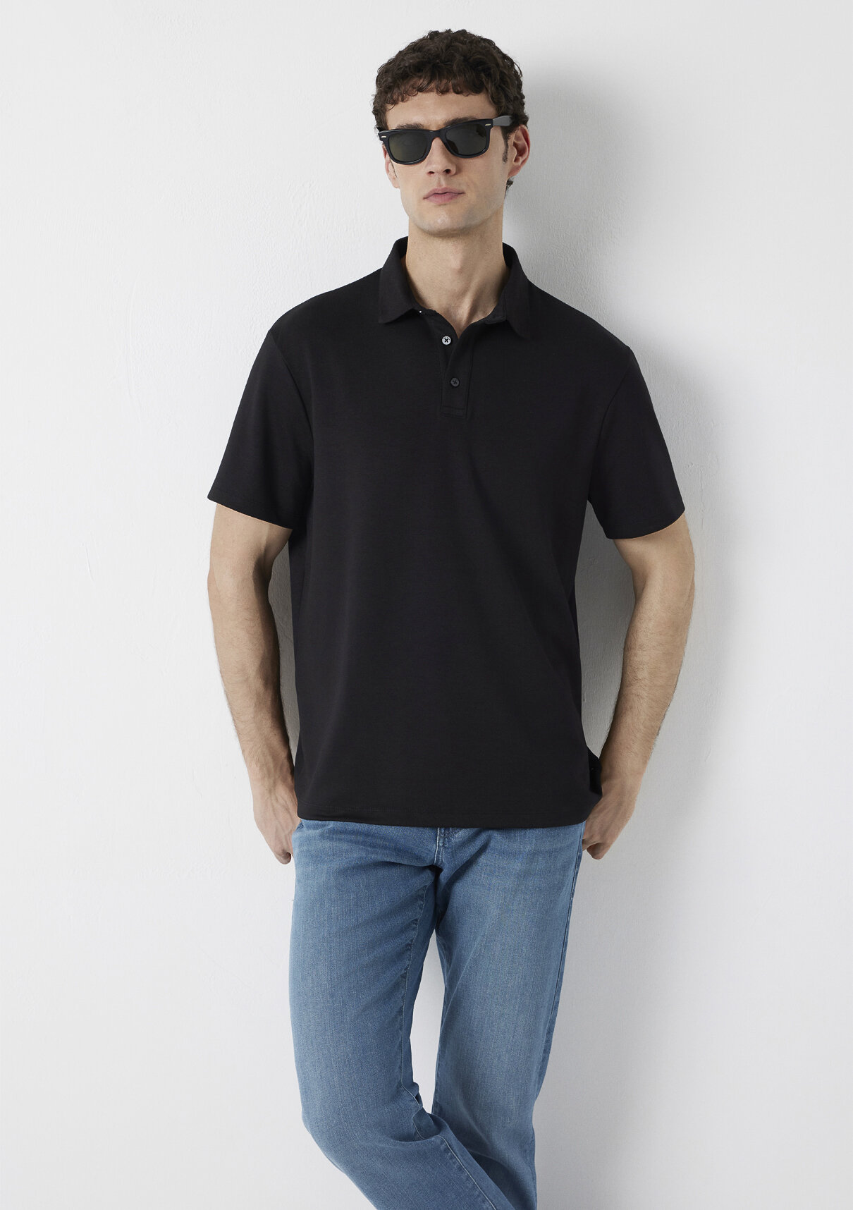 Mavi Black Siyah Polo Tişört görsel 3