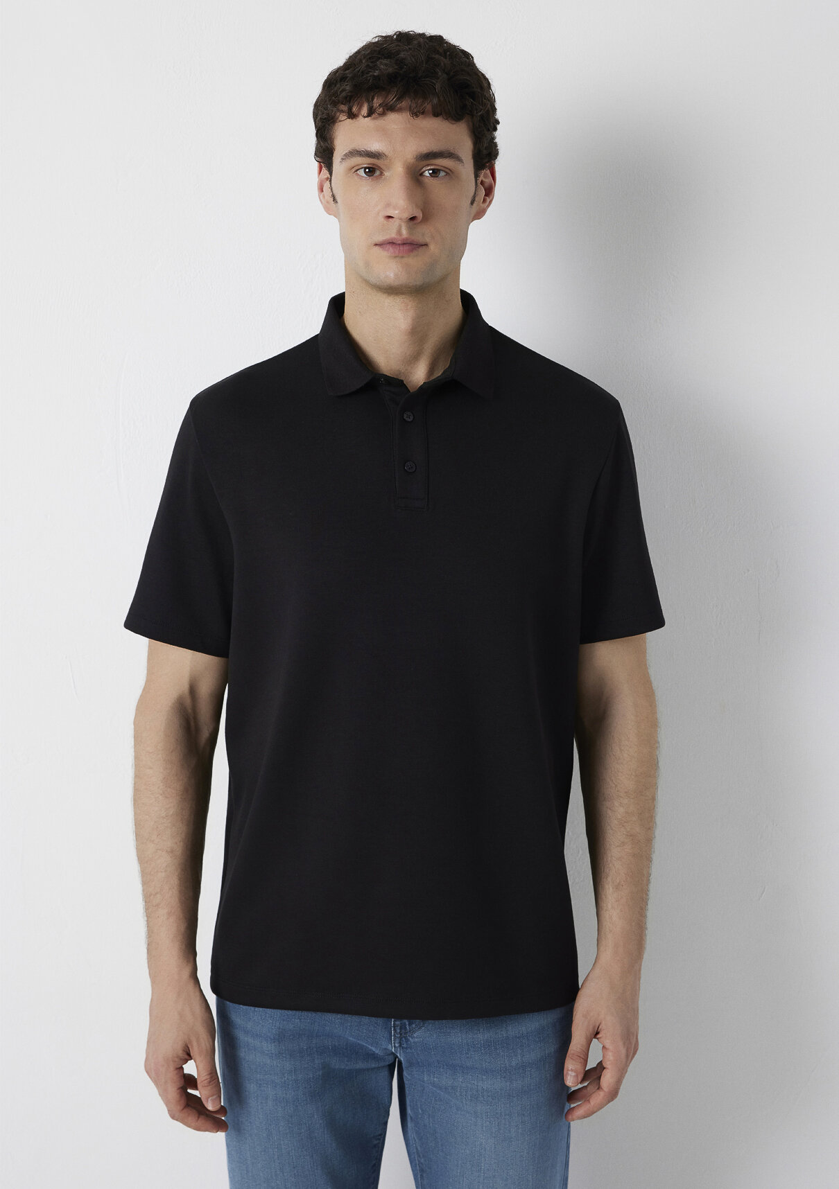 Mavi Black Siyah Polo Tişört görsel 4