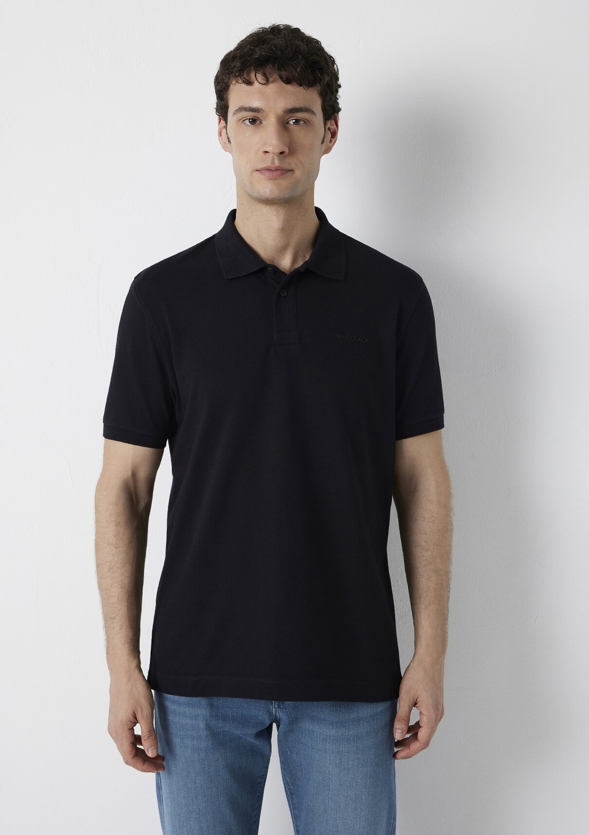 Mavi Black Siyah Polo Tişört görsel 4
