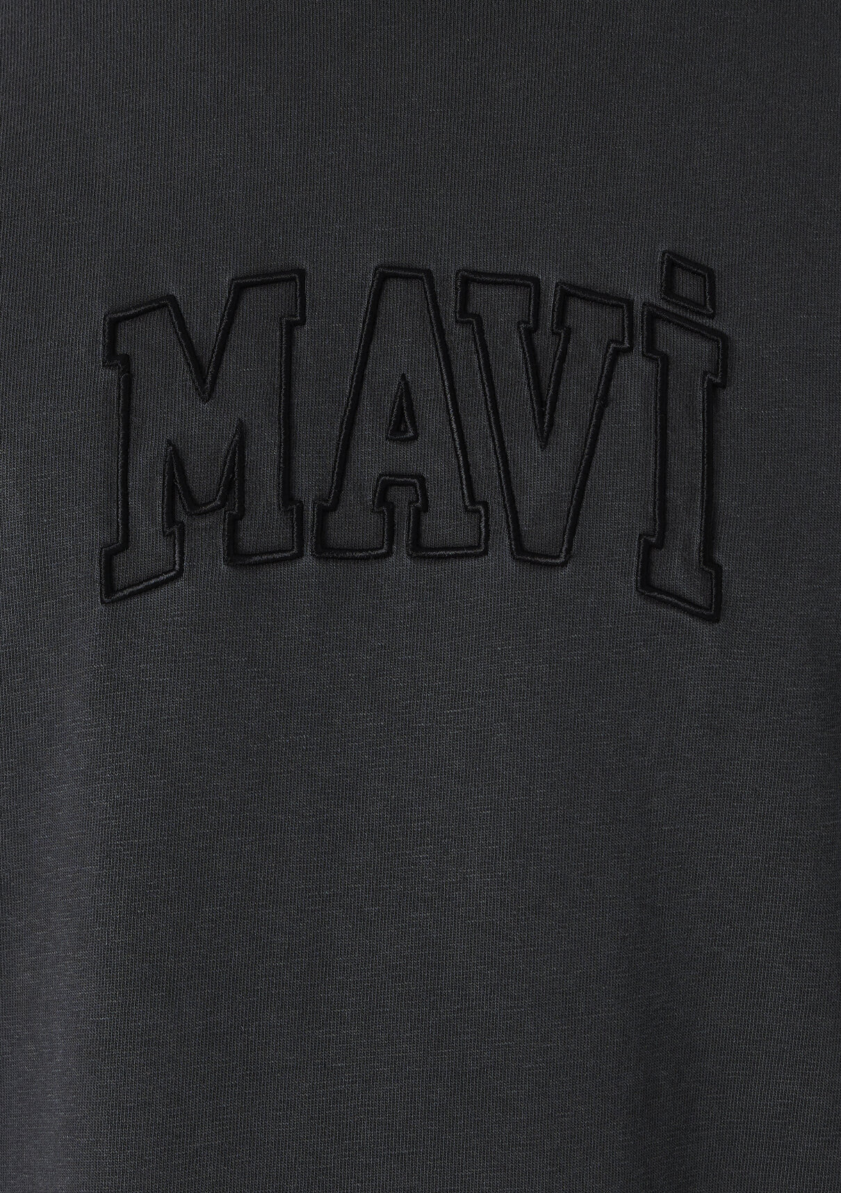 Mavi Logo Baskılı Antrasit Tişört görsel 7