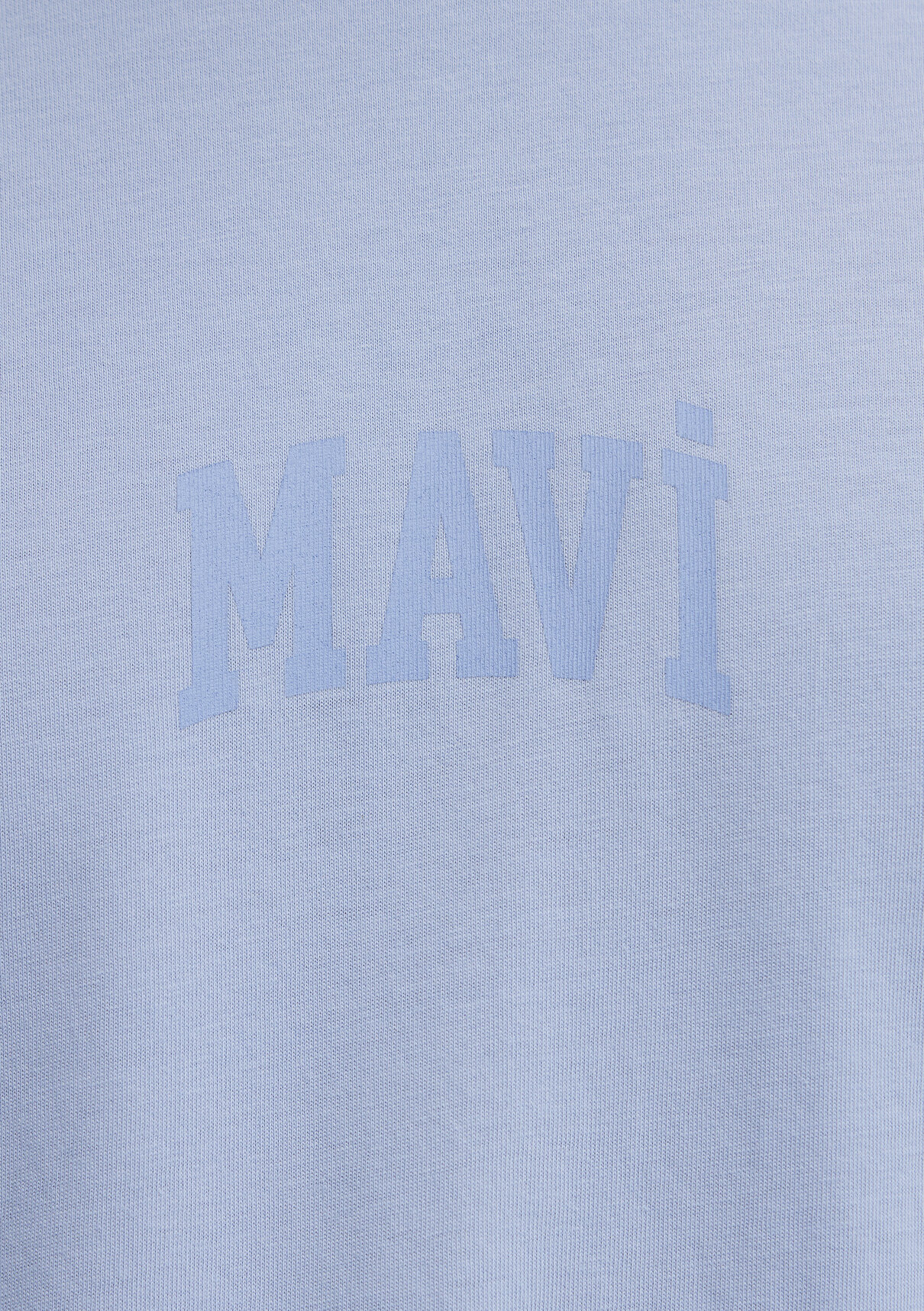 Mavi Logo Baskılı Mavi Tişört görsel 8