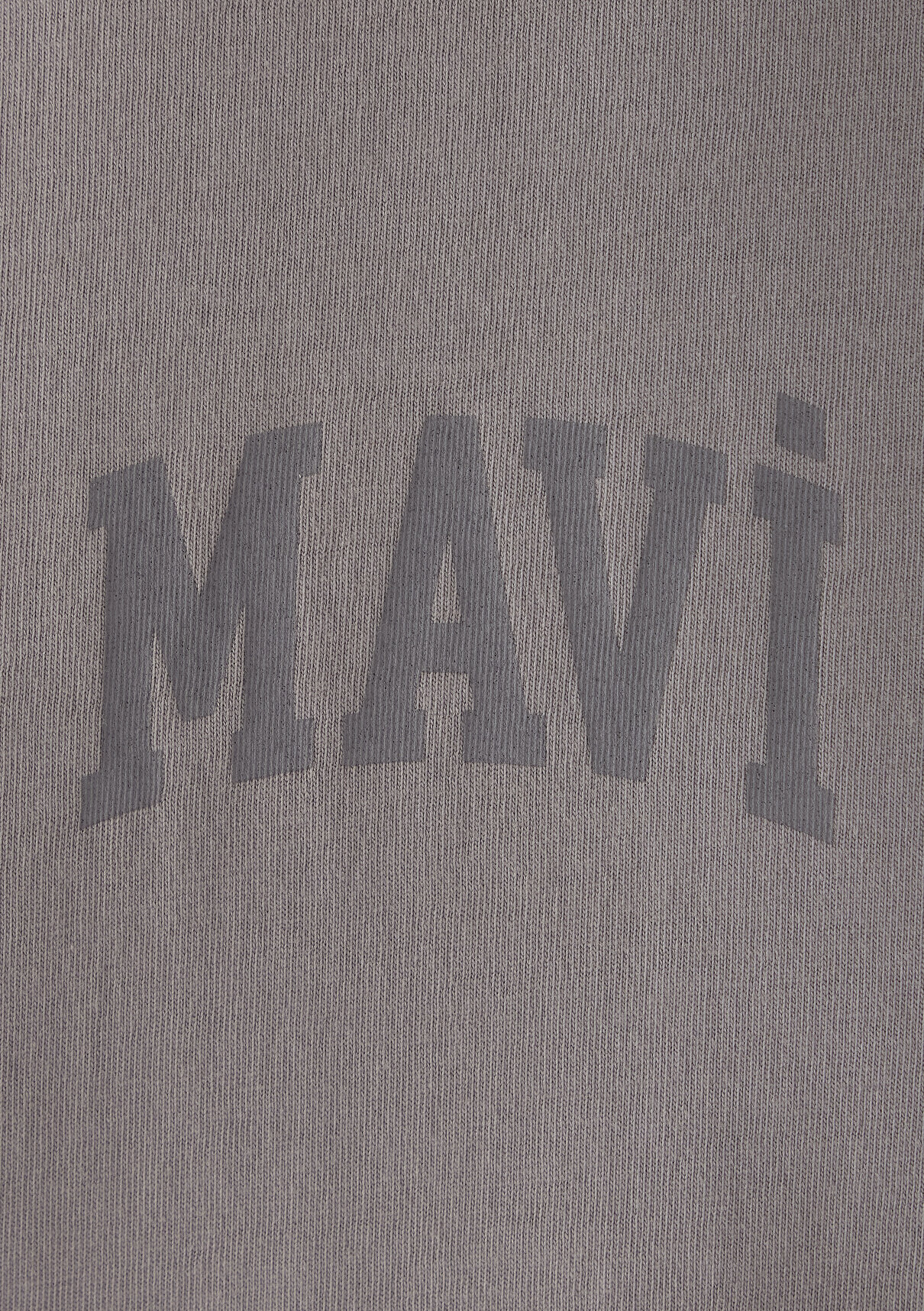 Mavi Logo Baskılı Gri Tişört görsel 8