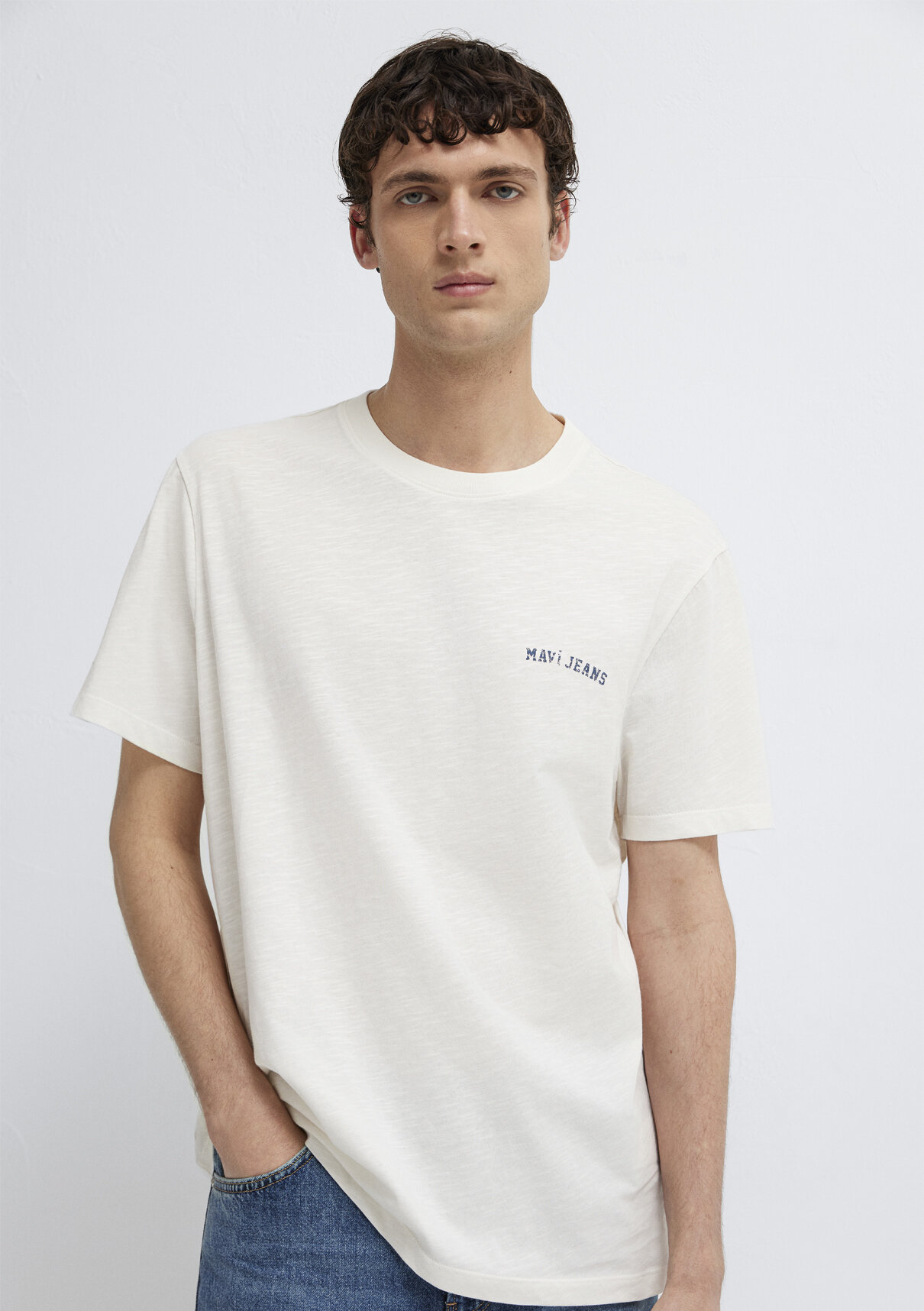 Mavi Jeans Baskılı Ekru Tişört