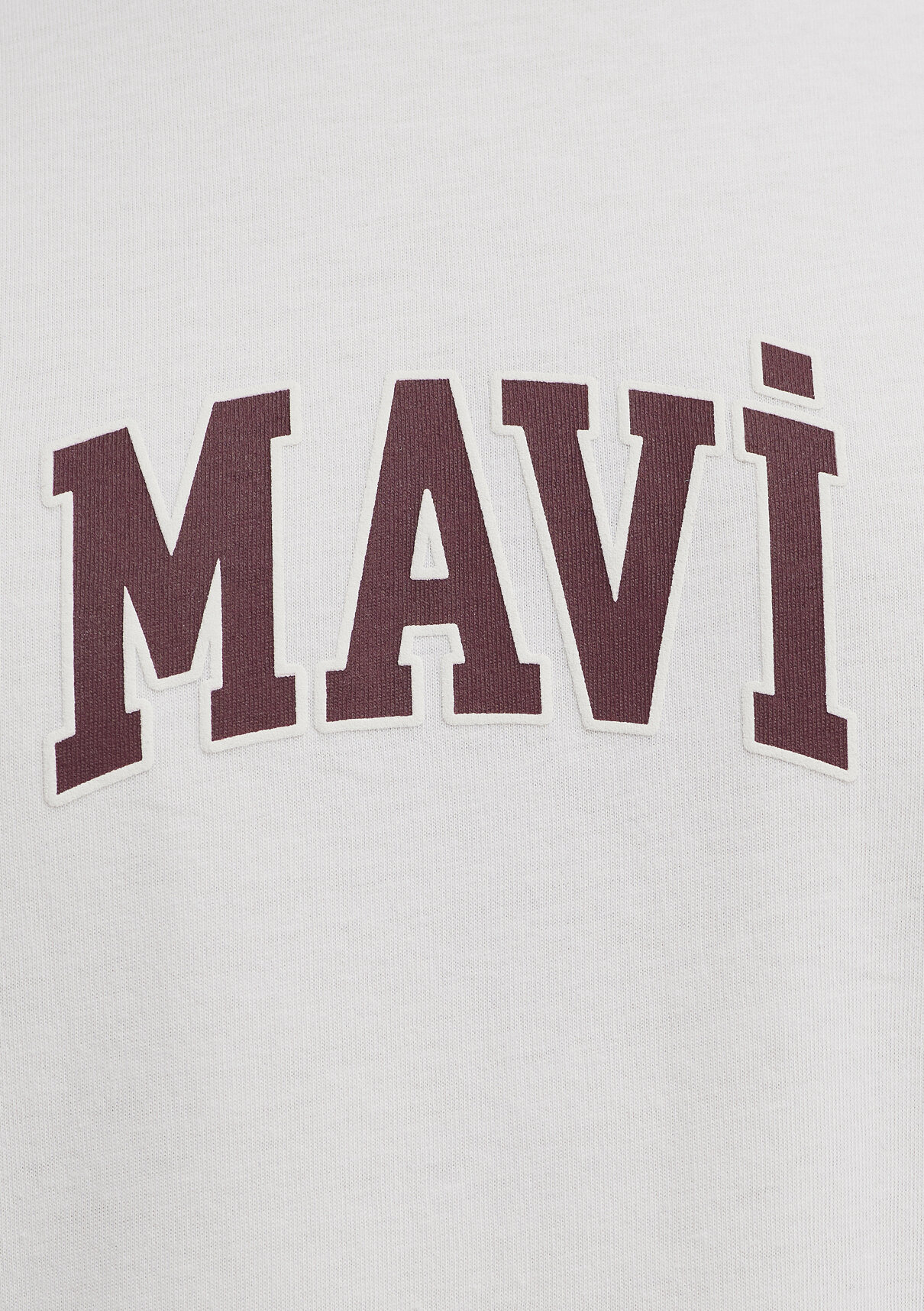 Mavi Logo Baskılı Ekru Tişört görsel 7