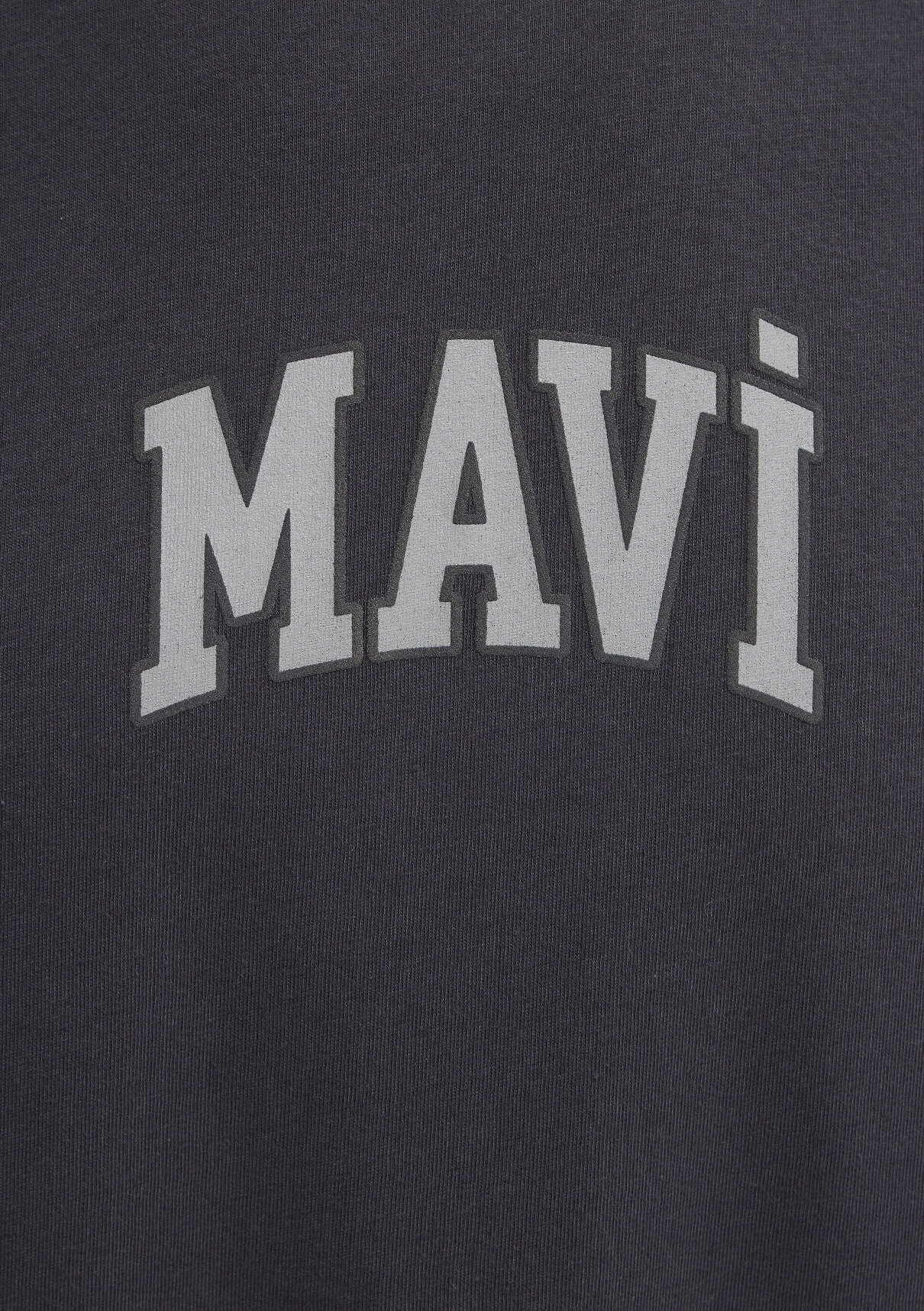 Mavi Logo Baskılı Antrasit Tişört görsel 8