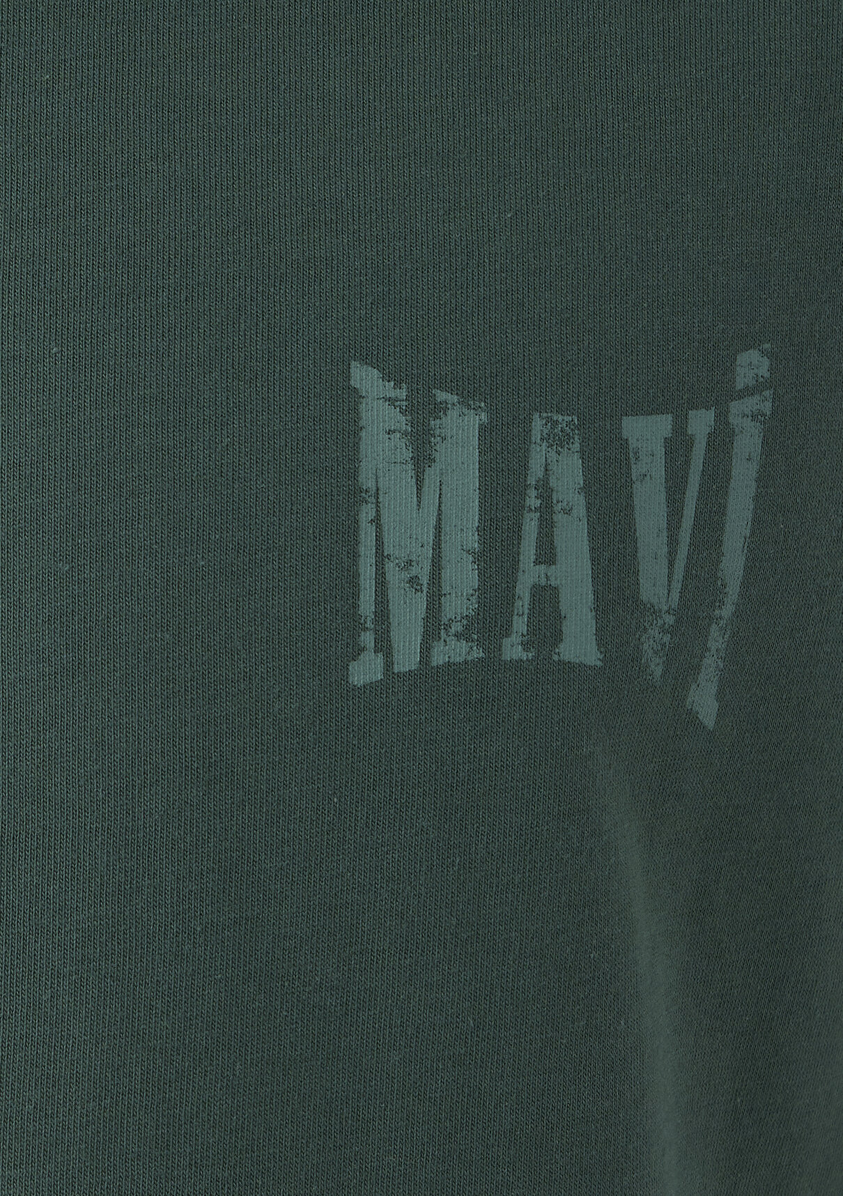 Mavi Logo Baskılı Yeşil Tişört görsel 7