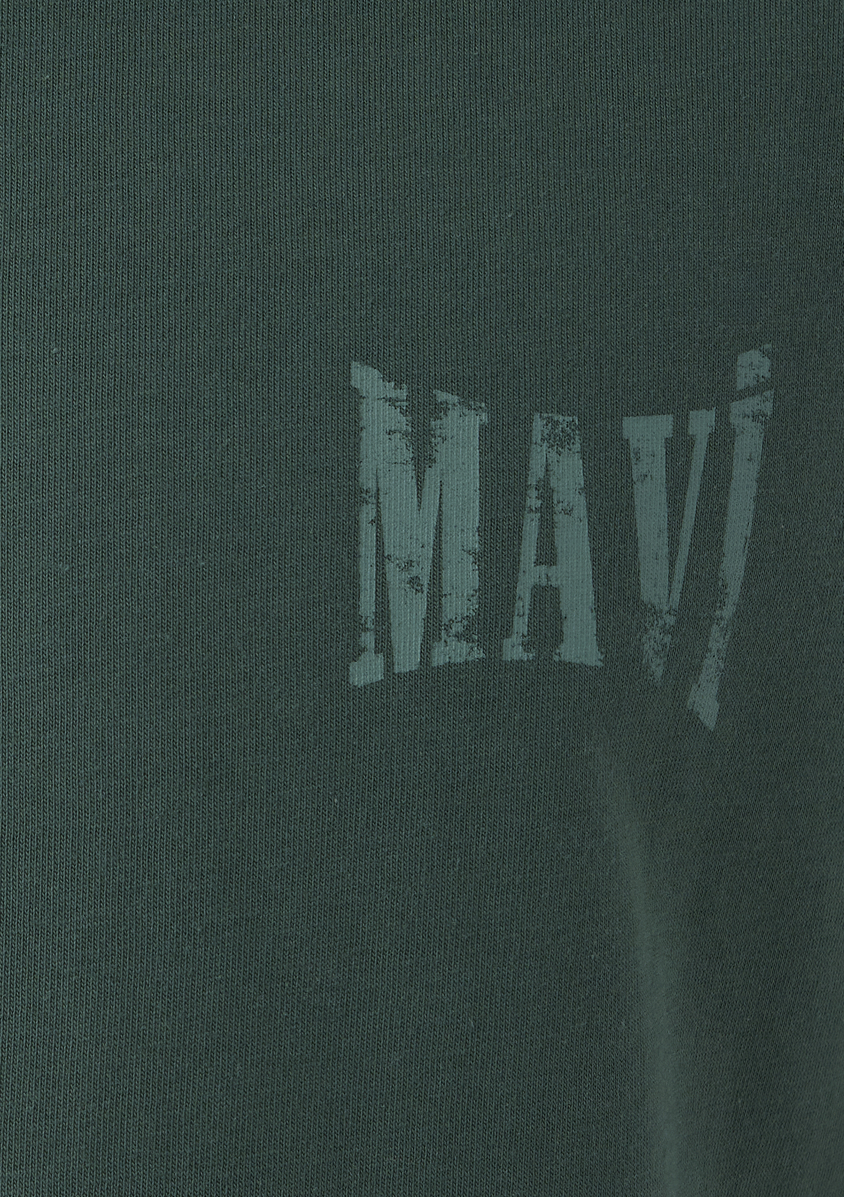 Mavi Logo Baskılı Yeşil Tişört görsel 7