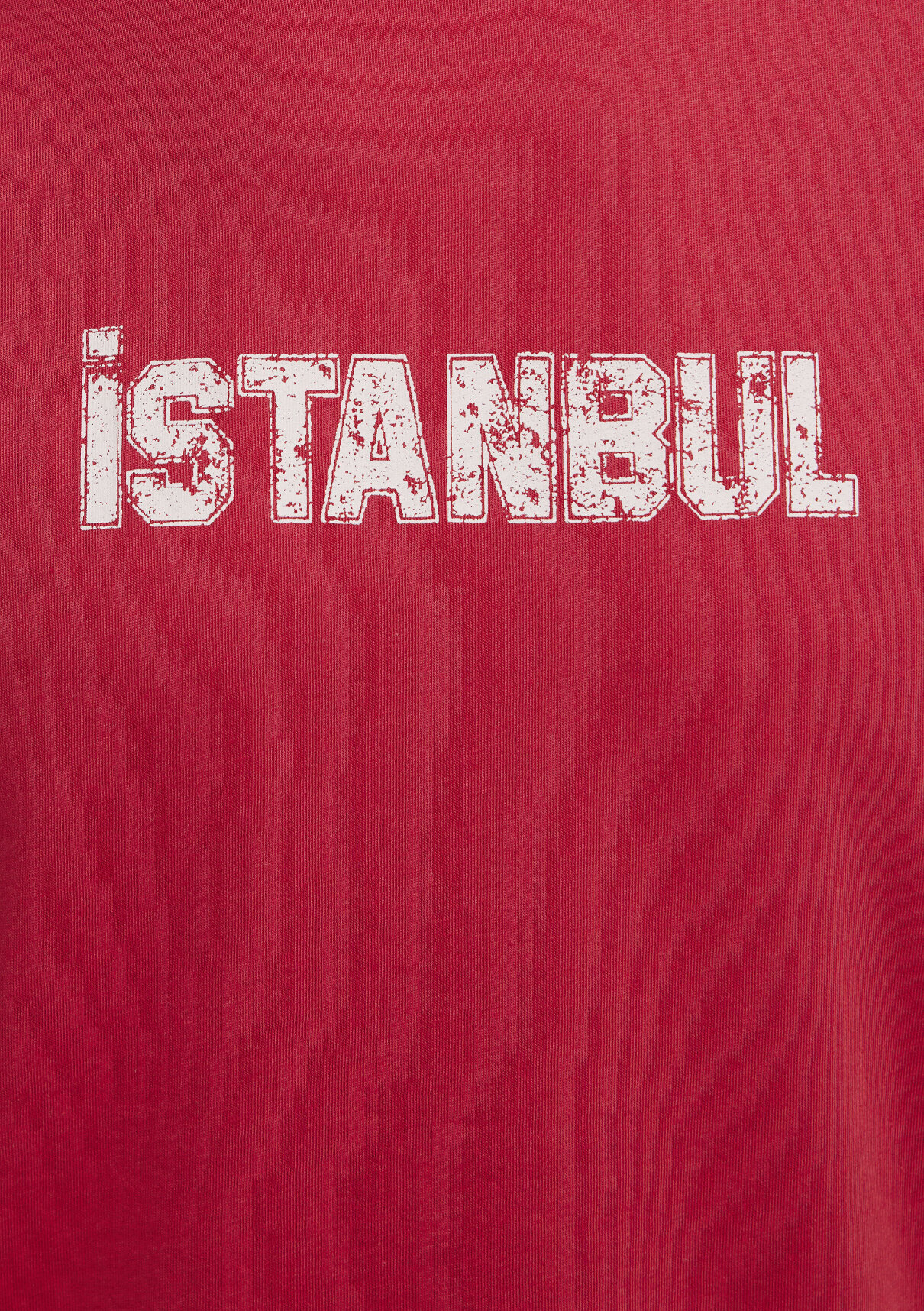 Mavi İstanbul Baskılı Kırmızı Tişört görsel 7