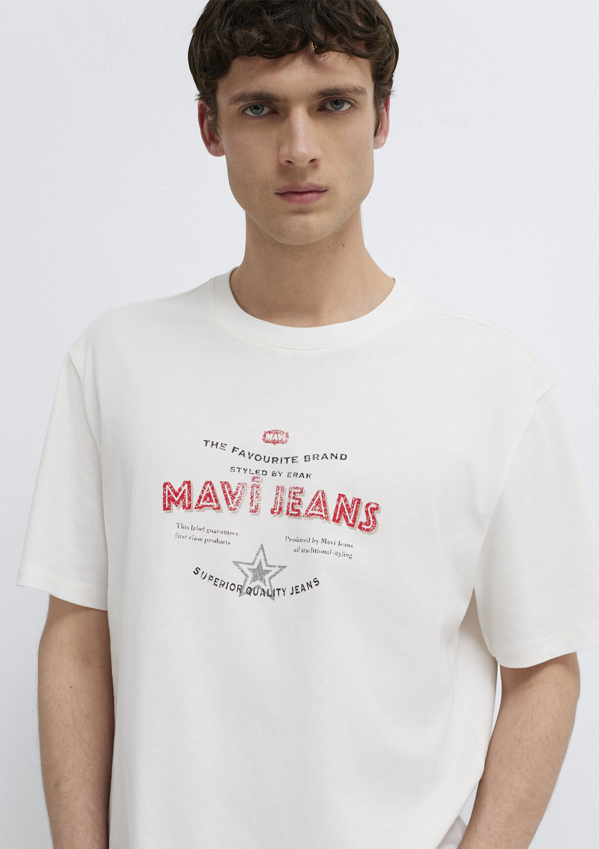 Mavi Jeans Baskılı Ekru Tişört