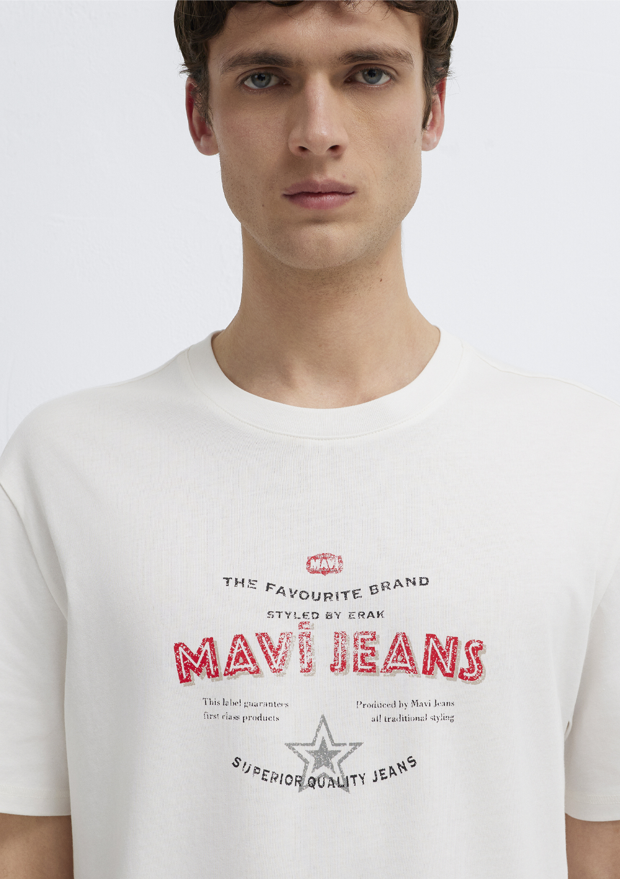 Mavi Jeans Baskılı Ekru Tişört görsel 6